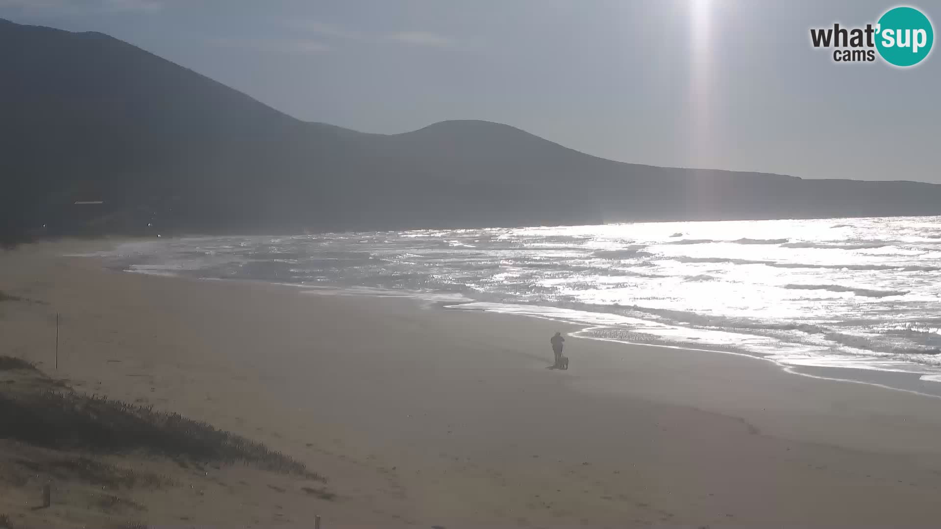 Webcam en direct de la plage de San Nicolò à Buggerru en Sardaigne – Regardez les vagues et le coucher de soleil