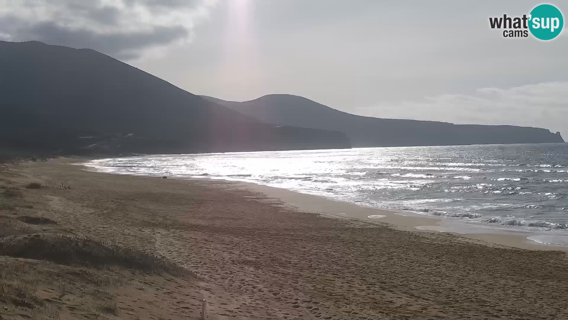 Webcam en direct de la plage de San Nicolò à Buggerru en Sardaigne – Regardez les vagues et le coucher de soleil