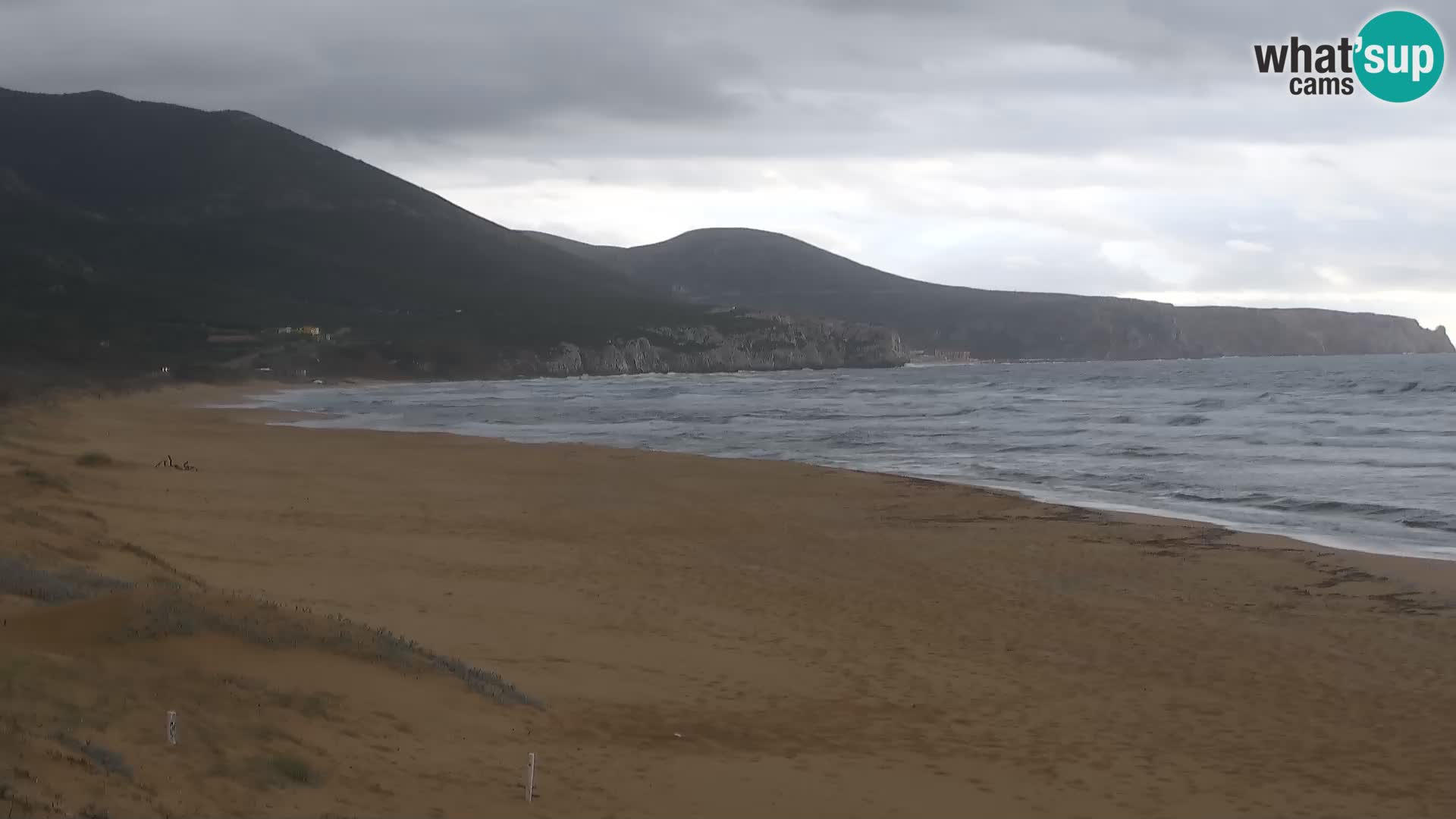 Webcam en direct de la plage de San Nicolò à Buggerru en Sardaigne – Regardez les vagues et le coucher de soleil