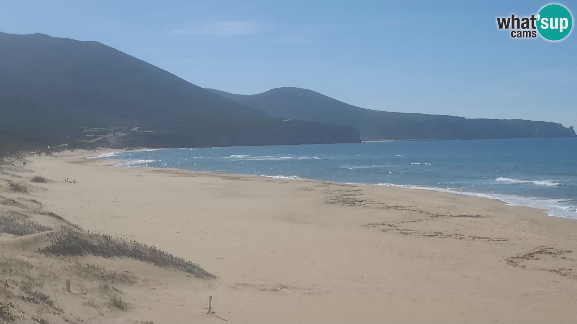 Webcam en direct de la plage de San Nicolò à Buggerru en Sardaigne – Regardez les vagues et le coucher de soleil