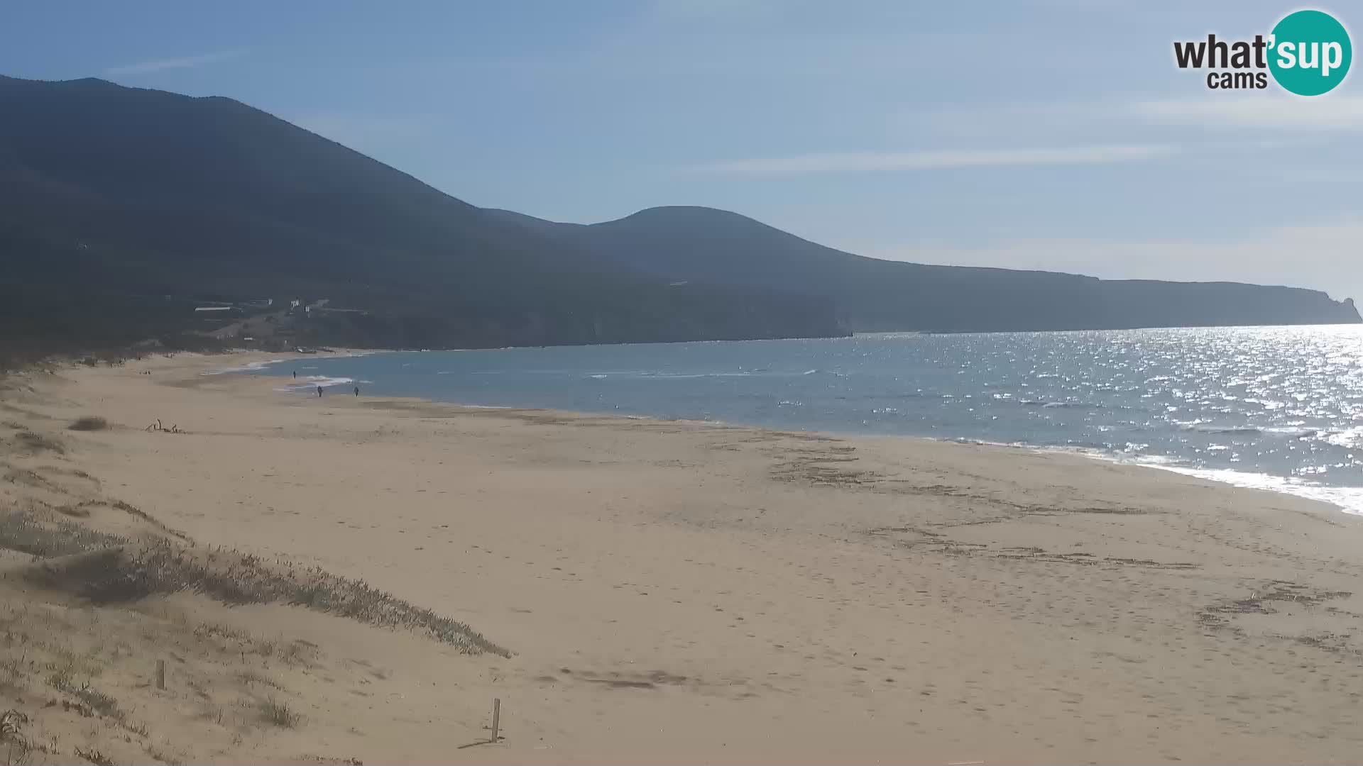 Live-Webcam am Strand von San Nicolò in Buggerru, Sardinien – Beobachten Sie die Wellen und den Sonnenuntergang