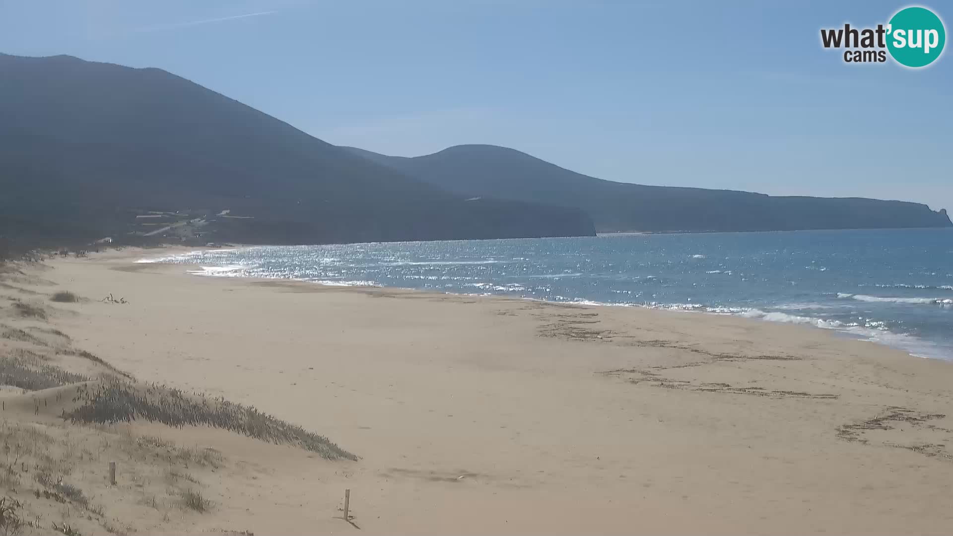 Webcam en direct de la plage de San Nicolò à Buggerru en Sardaigne – Regardez les vagues et le coucher de soleil