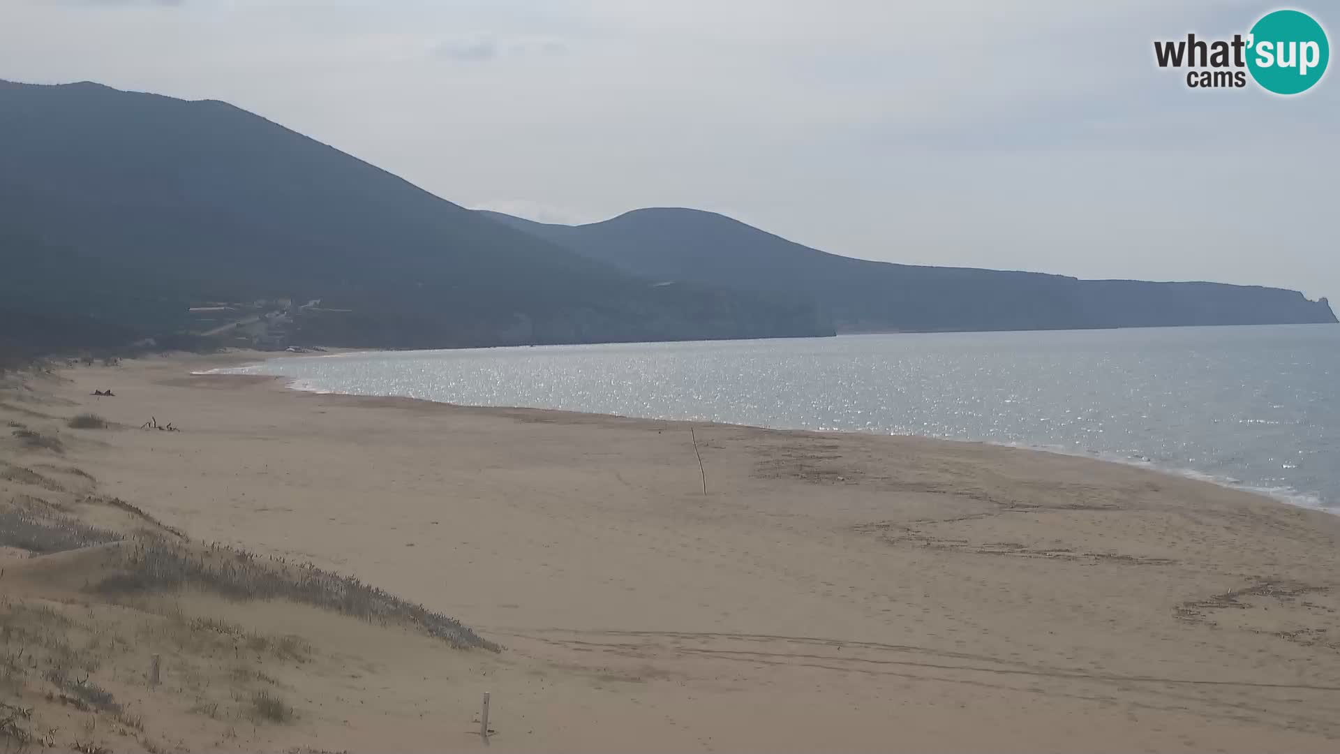 Live-Webcam am Strand von San Nicolò in Buggerru, Sardinien – Beobachten Sie die Wellen und den Sonnenuntergang