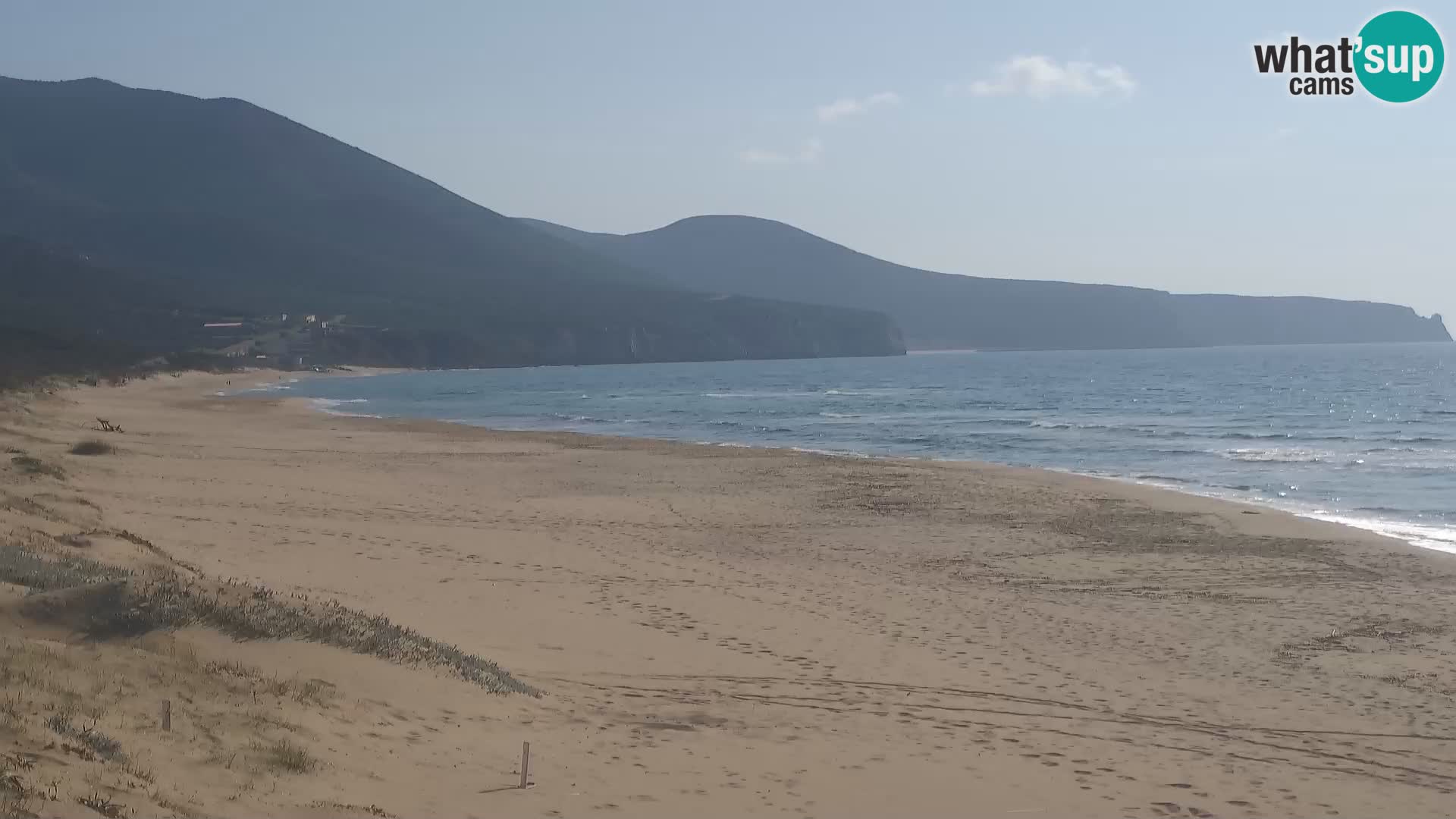 Live-Webcam am Strand von San Nicolò in Buggerru, Sardinien – Beobachten Sie die Wellen und den Sonnenuntergang