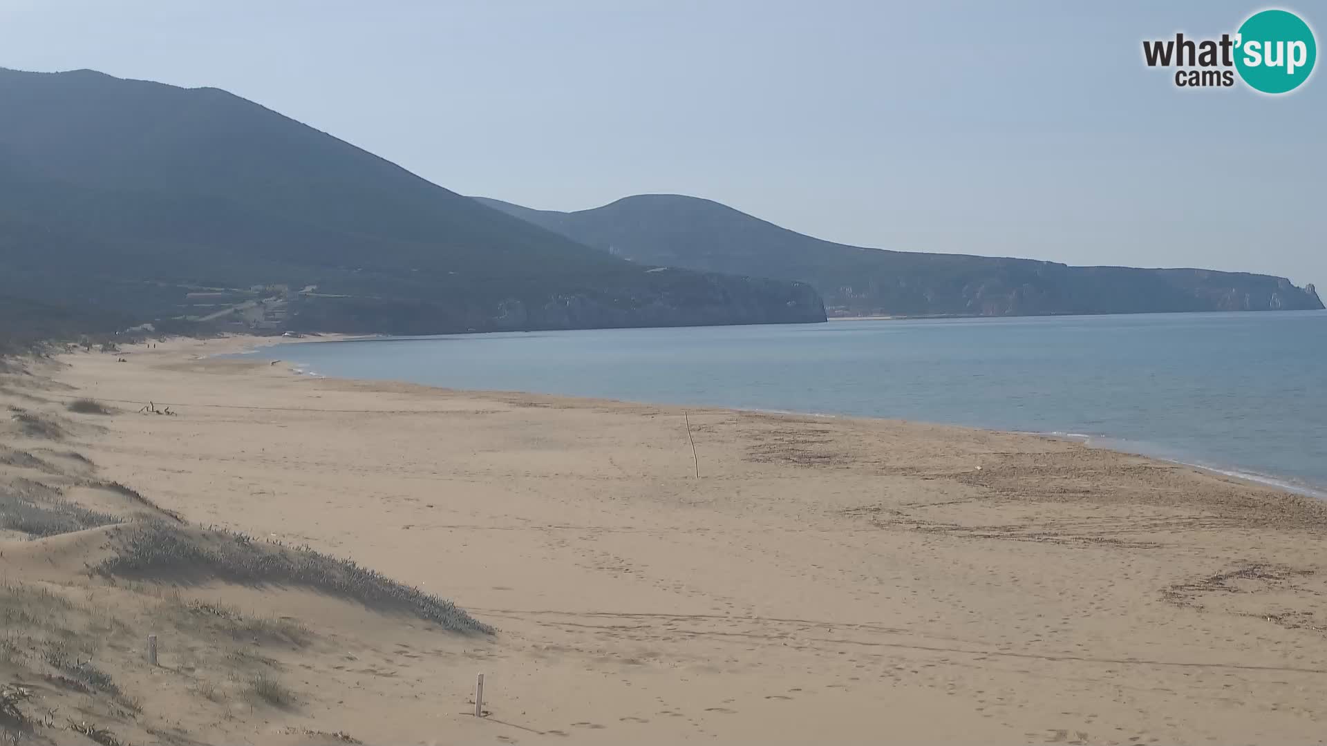 Webcam en direct de la plage de San Nicolò à Buggerru en Sardaigne – Regardez les vagues et le coucher de soleil