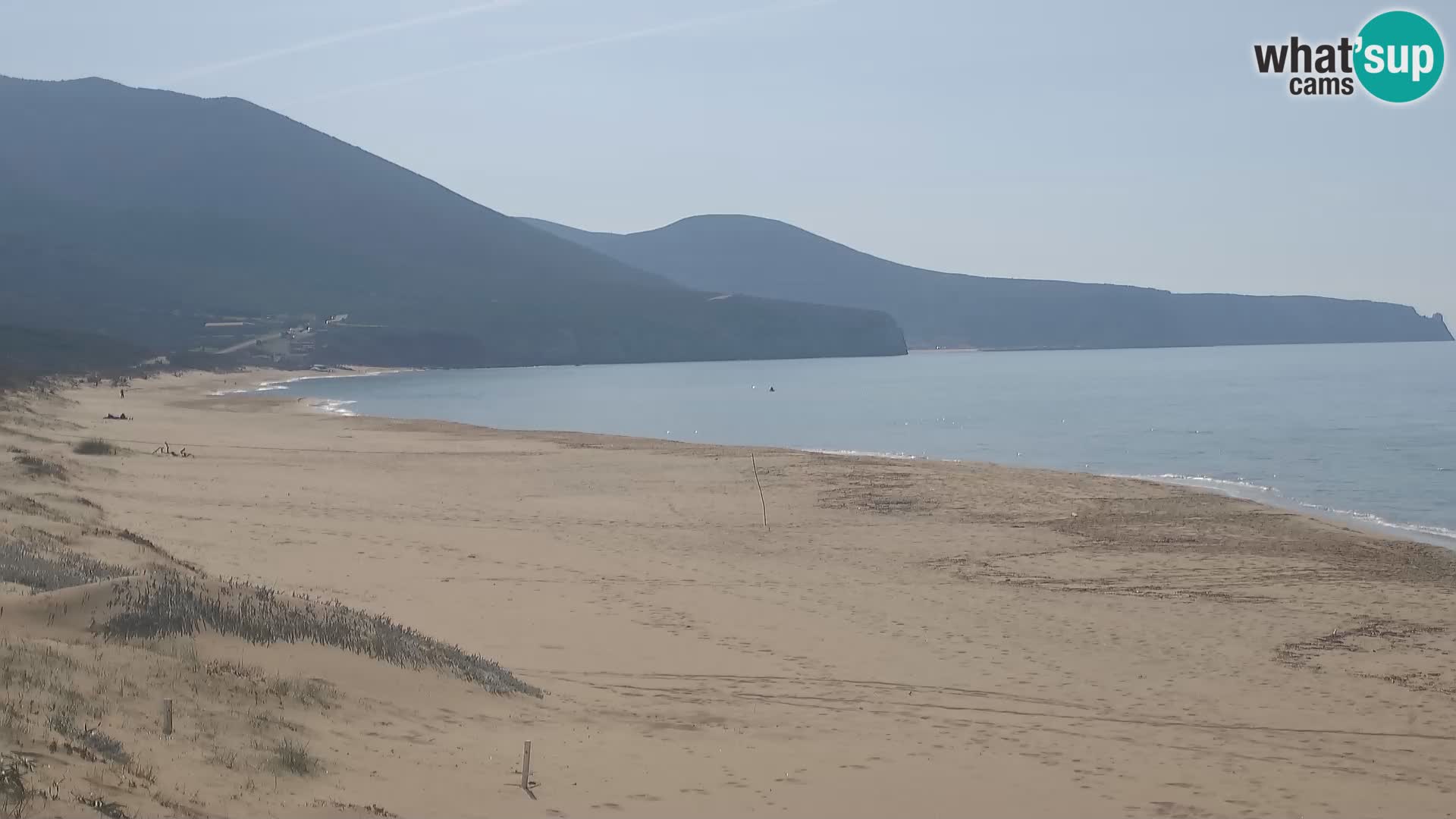 Live-Webcam am Strand von San Nicolò in Buggerru, Sardinien – Beobachten Sie die Wellen und den Sonnenuntergang