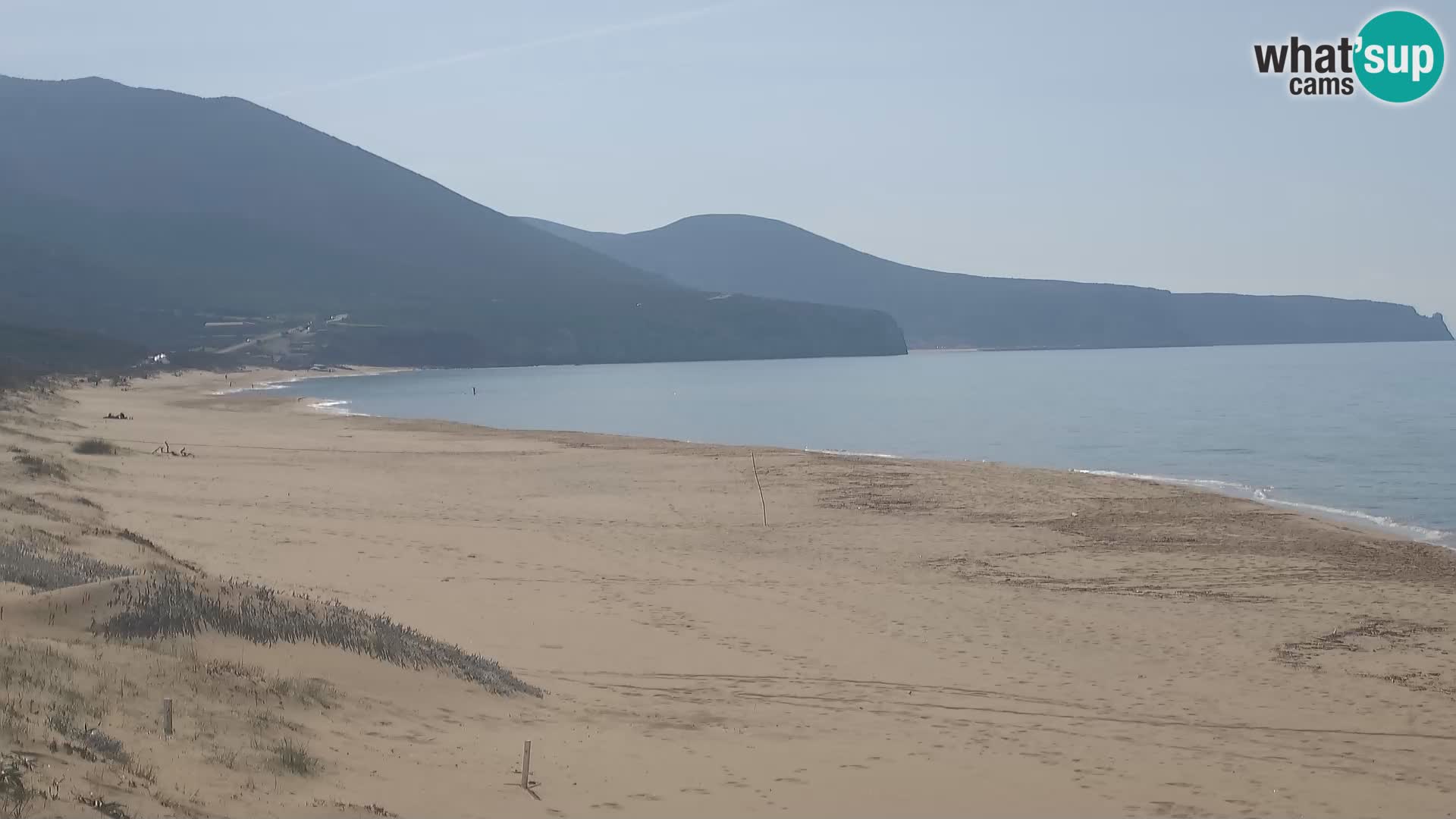 Live-Webcam am Strand von San Nicolò in Buggerru, Sardinien – Beobachten Sie die Wellen und den Sonnenuntergang