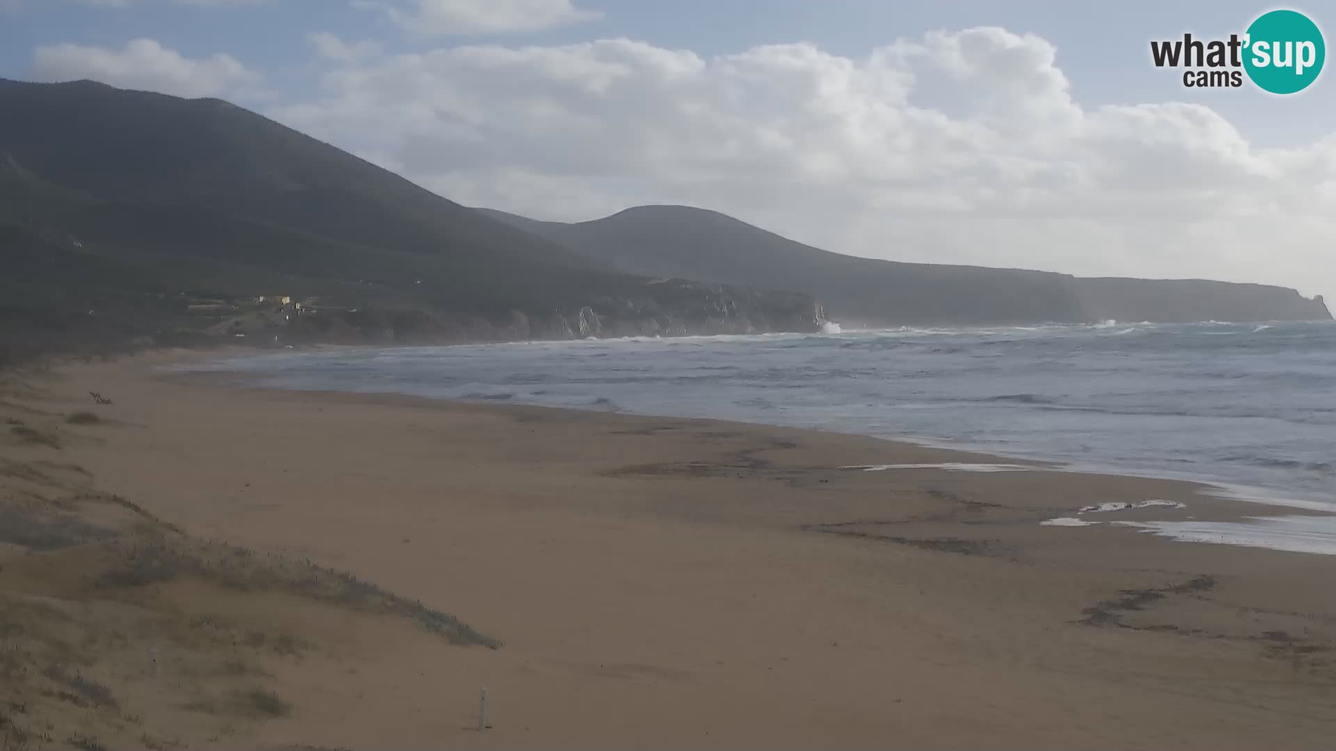 Webcam en direct de la plage de San Nicolò à Buggerru en Sardaigne – Regardez les vagues et le coucher de soleil