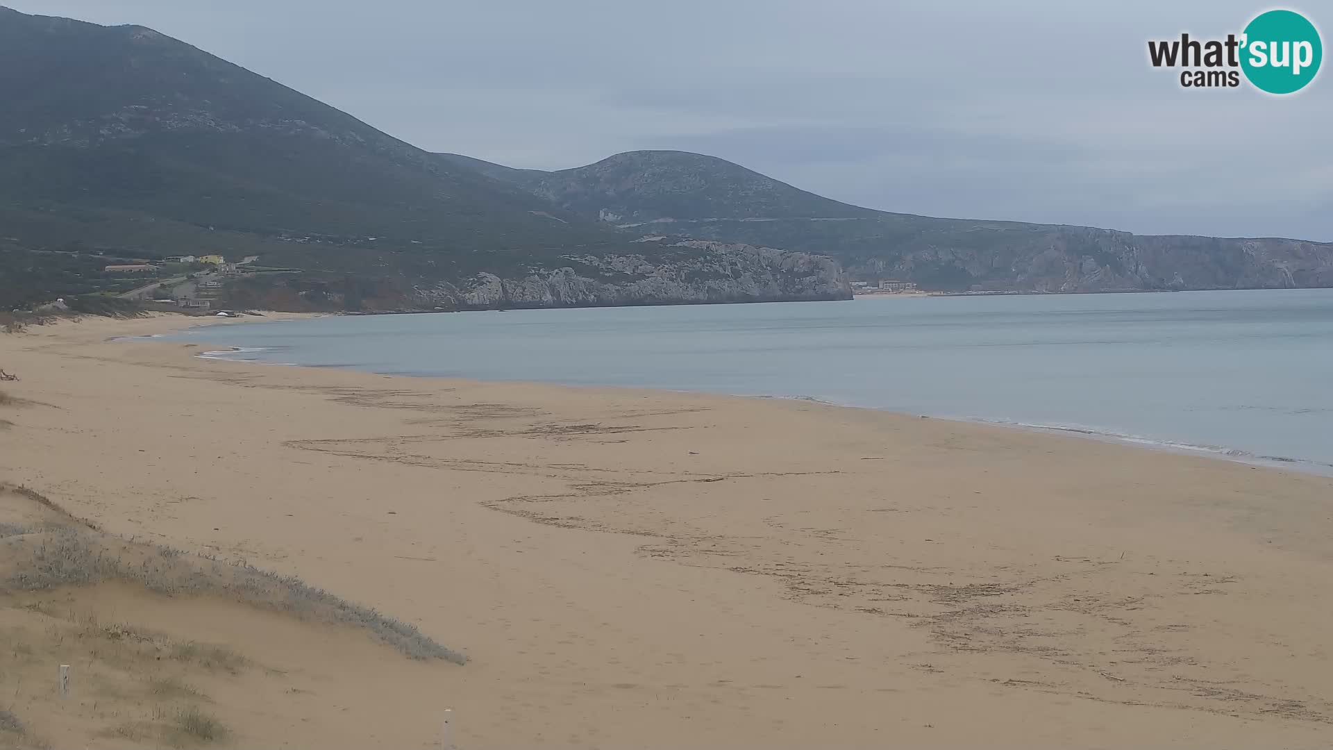 Live-Webcam am Strand von San Nicolò in Buggerru, Sardinien – Beobachten Sie die Wellen und den Sonnenuntergang