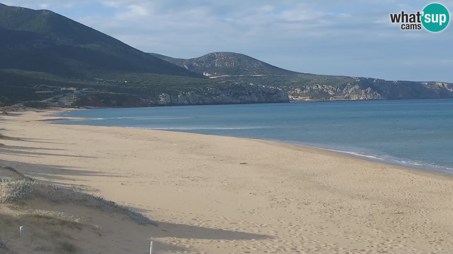 Webcam en direct de la plage de San Nicolò à Buggerru en Sardaigne – Regardez les vagues et le coucher de soleil