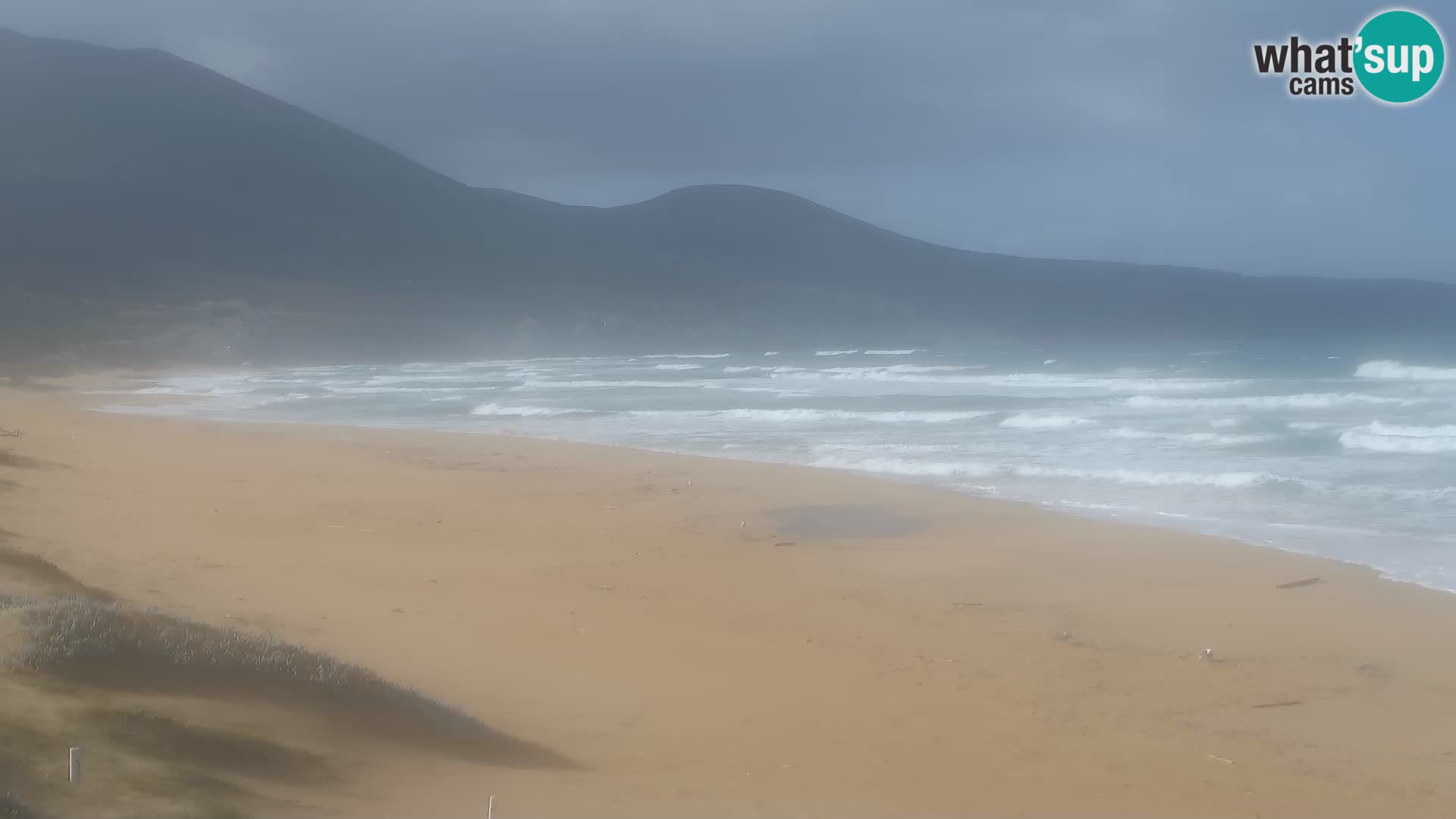 Webcam en direct de la plage de San Nicolò à Buggerru en Sardaigne – Regardez les vagues et le coucher de soleil