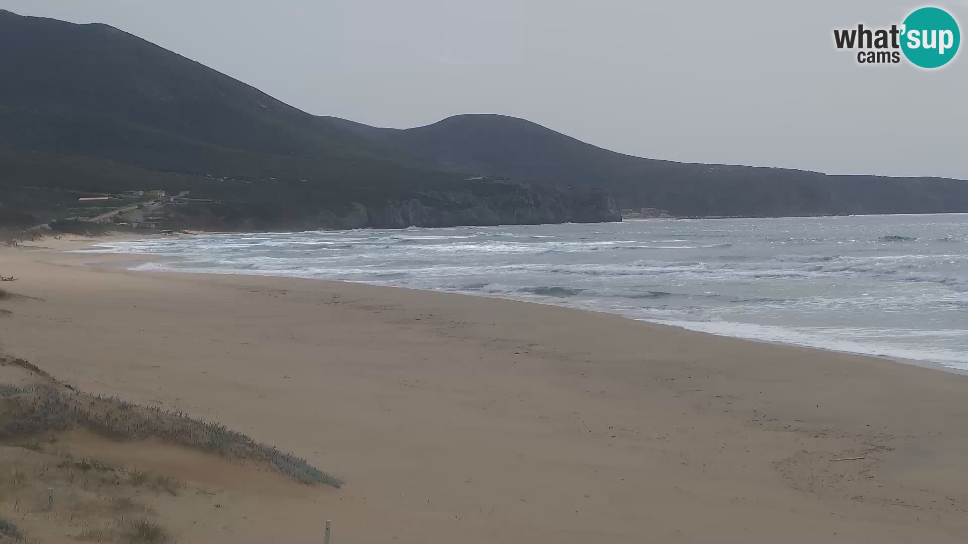 Webcam en direct de la plage de San Nicolò à Buggerru en Sardaigne – Regardez les vagues et le coucher de soleil