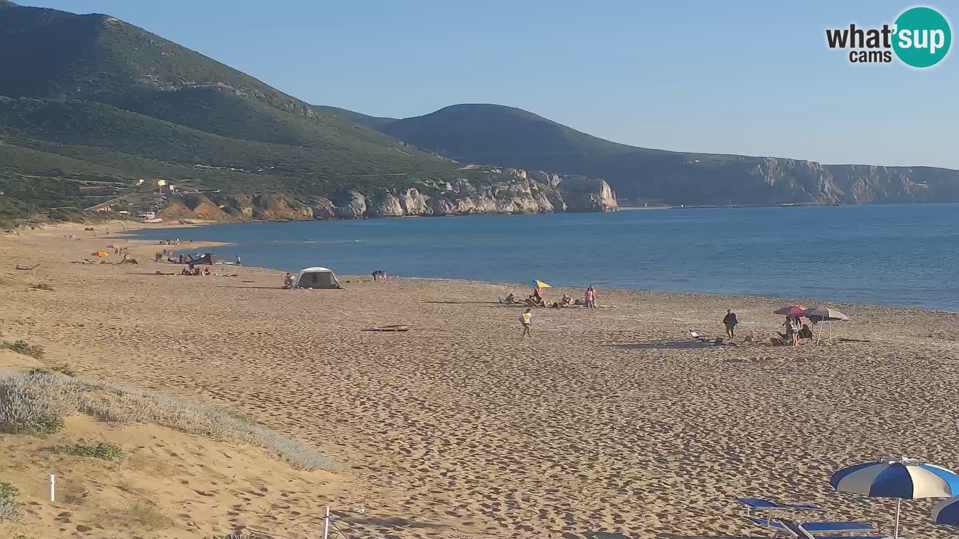 Webcam en vivo de la playa de San Nicolò en Buggerru, Cerdeña – admira las olas y los atardeceres