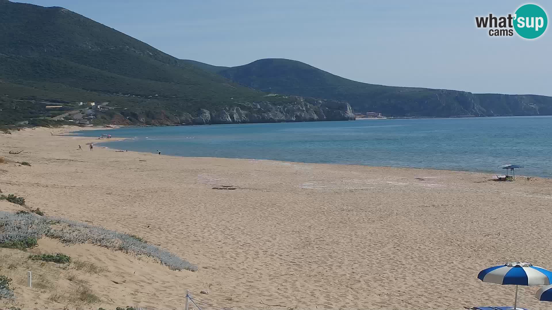 Spletna kamera plaže San Nicolò v Buggerruju, Sardinija – uživajte v valovih in sončnih zahodih