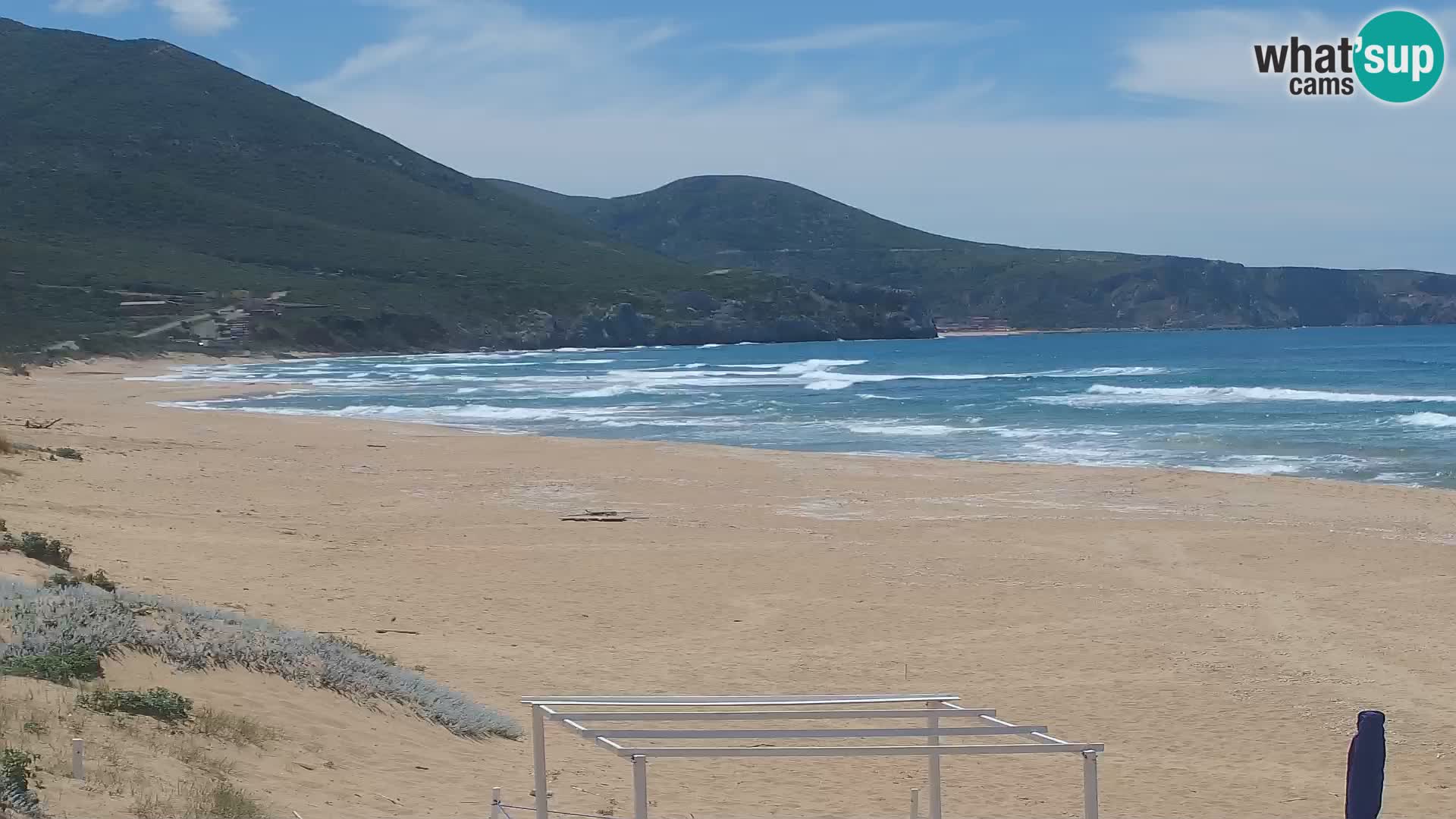 Live webcam plaže San Nicolò u Buggerru, Sardinija – uživajte u valovima i zalascima sunca