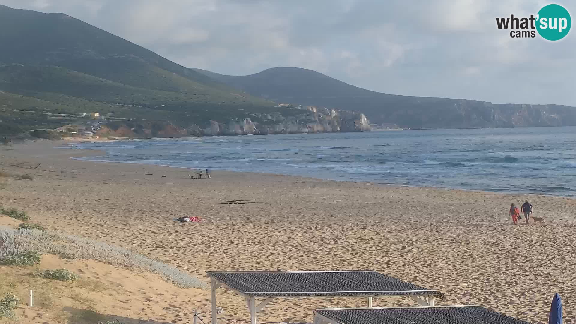 Webcam en direct de la plage de San Nicolò à Buggerru en Sardaigne – Regardez les vagues et le coucher de soleil