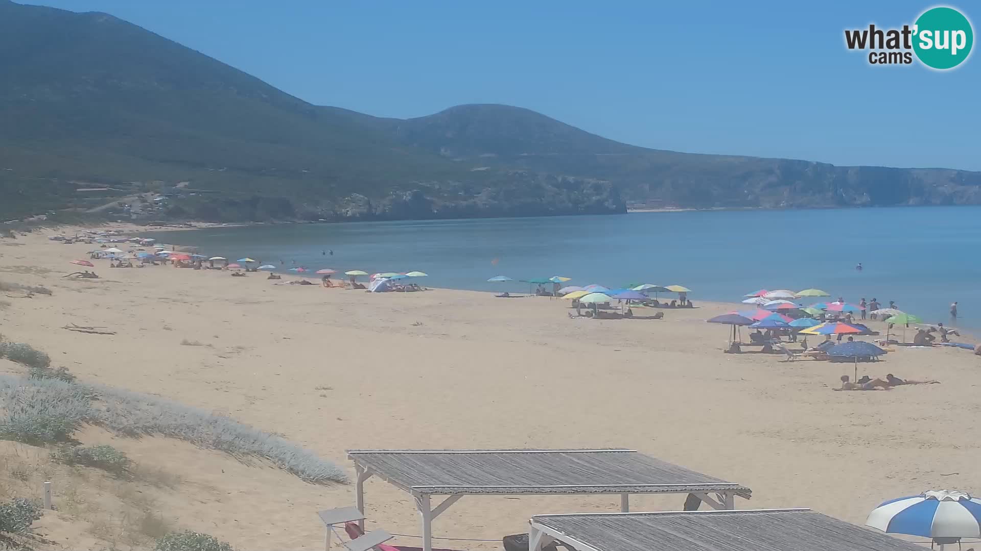 Webcam en direct de la plage de San Nicolò à Buggerru en Sardaigne – Regardez les vagues et le coucher de soleil