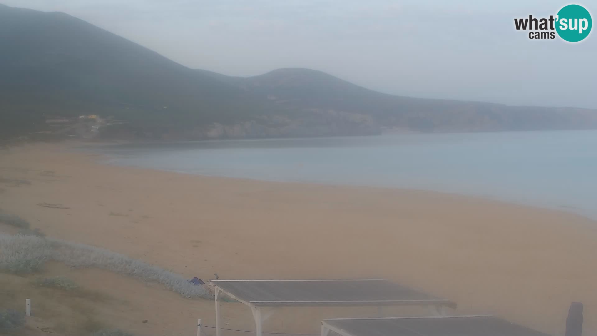 Webcam en direct de la plage de San Nicolò à Buggerru en Sardaigne – Regardez les vagues et le coucher de soleil