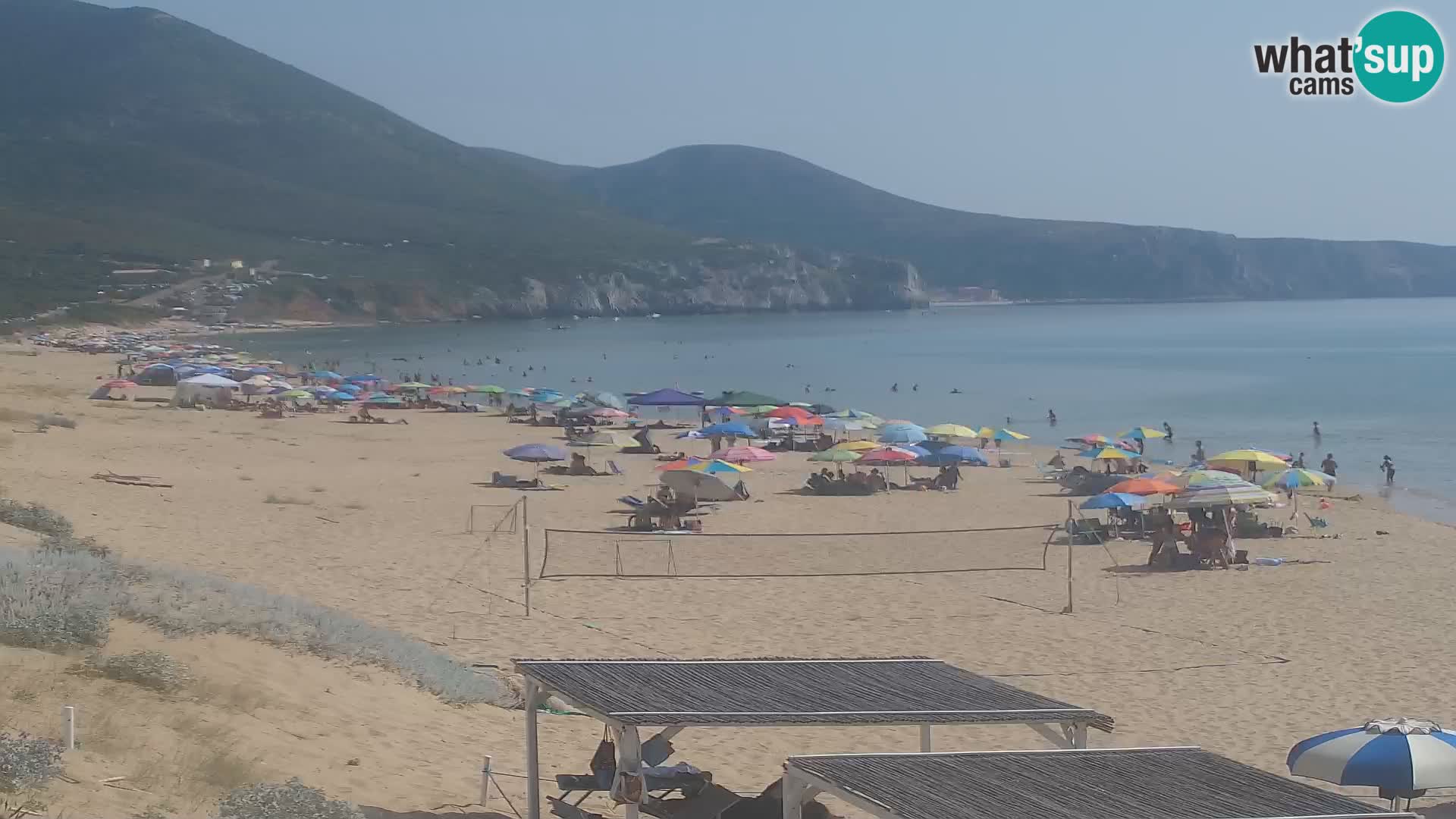 Live-Webcam am Strand von San Nicolò in Buggerru, Sardinien – Beobachten Sie die Wellen und den Sonnenuntergang
