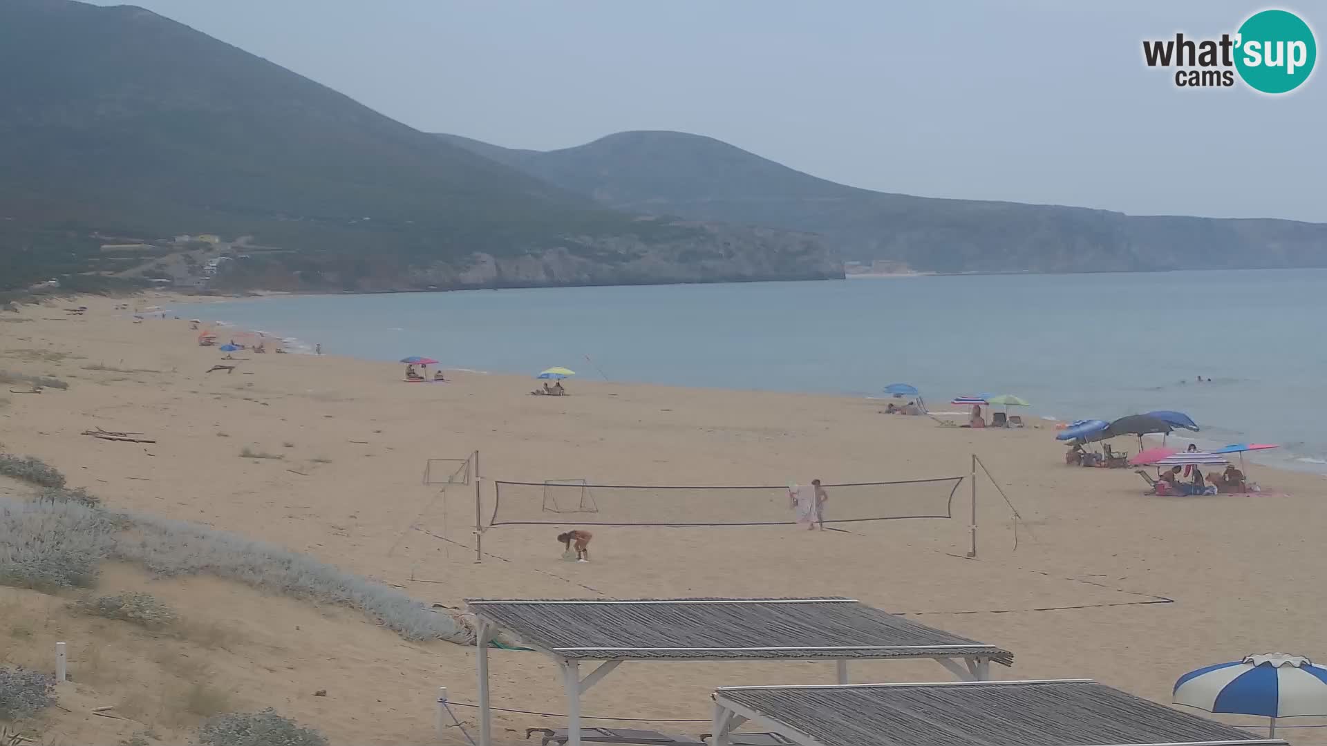 Webcam en direct de la plage de San Nicolò à Buggerru en Sardaigne – Regardez les vagues et le coucher de soleil