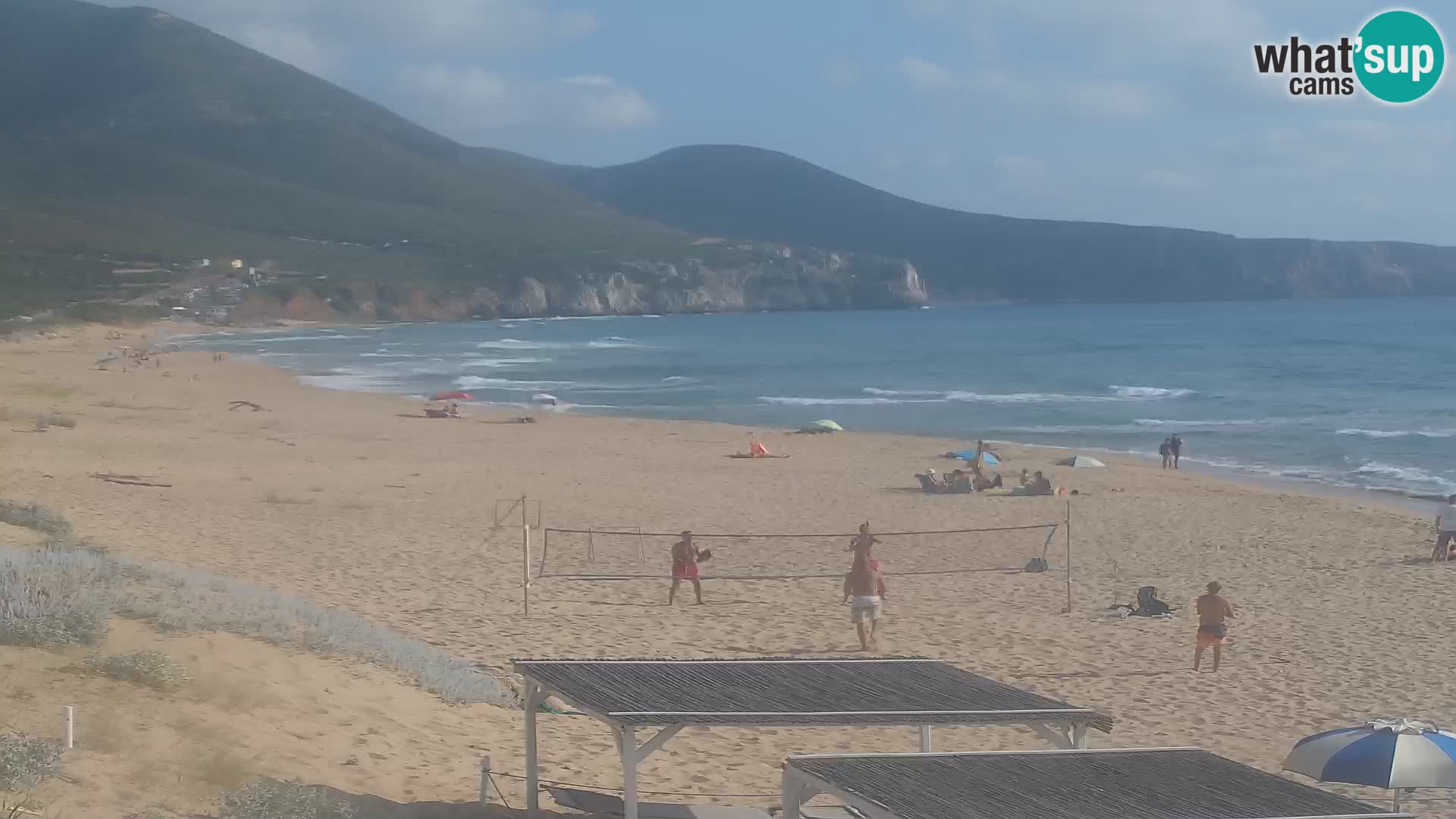 Live-Webcam am Strand von San Nicolò in Buggerru, Sardinien – Beobachten Sie die Wellen und den Sonnenuntergang