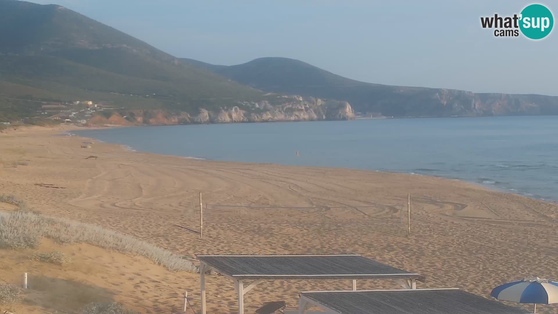 Spiaggia di San Nicolò webcam a Buggerru, Sardegna – Ammira le onde e i tramonti