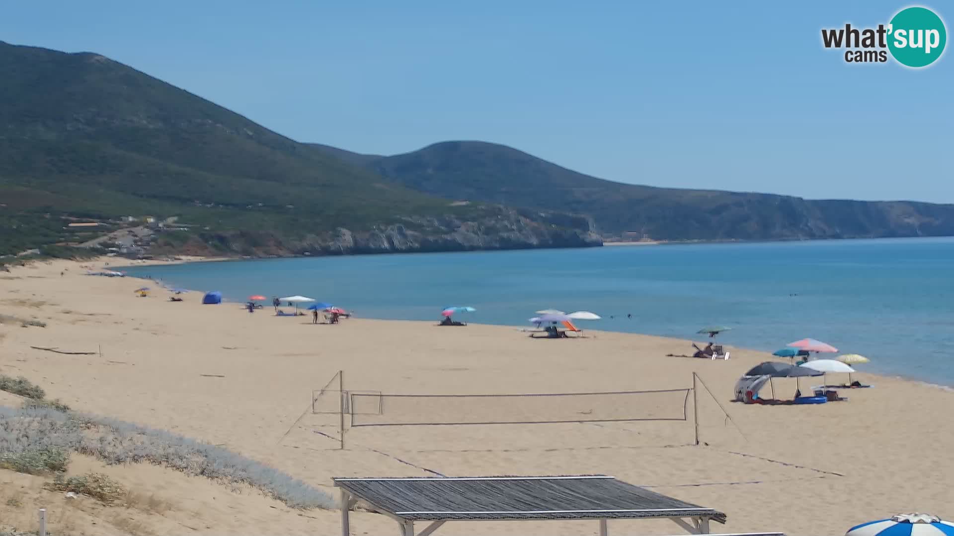 Spletna kamera plaže San Nicolò v Buggerruju, Sardinija – uživajte v valovih in sončnih zahodih