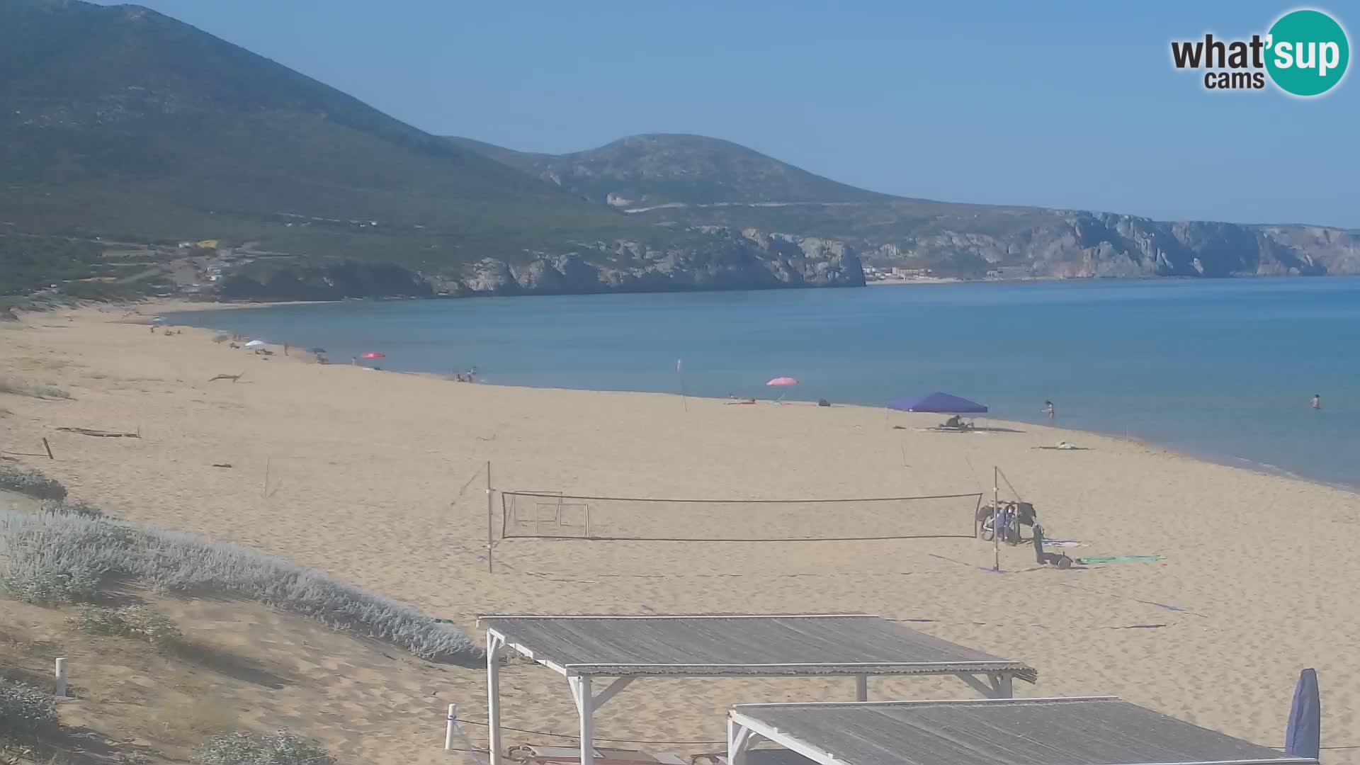 Spletna kamera plaže San Nicolò v Buggerruju, Sardinija – uživajte v valovih in sončnih zahodih