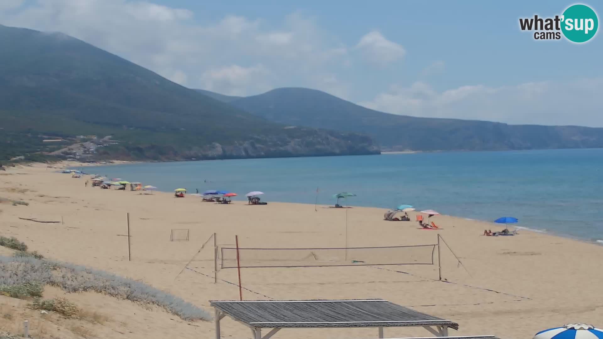 Live-Webcam am Strand von San Nicolò in Buggerru, Sardinien – Beobachten Sie die Wellen und den Sonnenuntergang