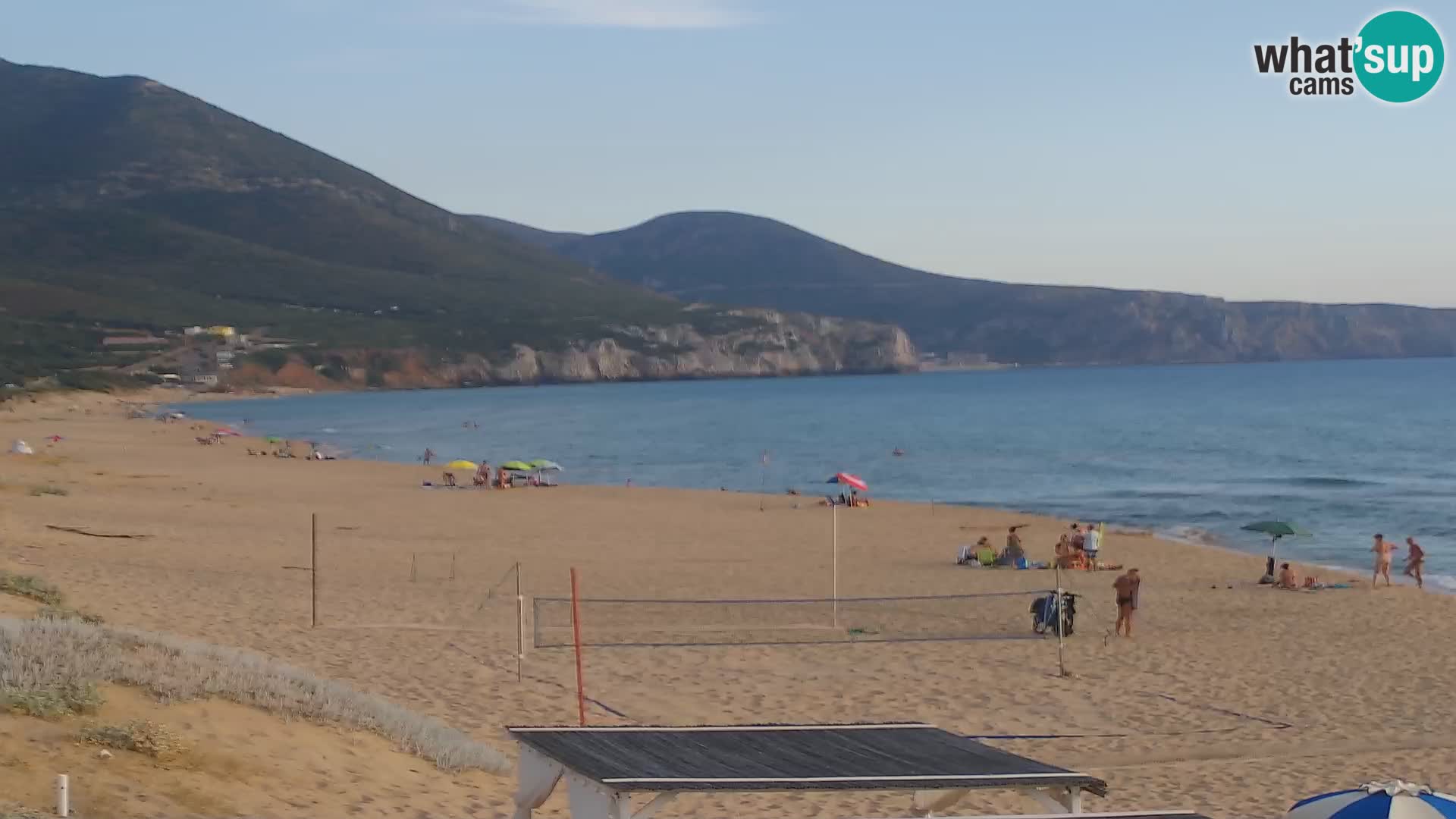 Webcam en direct de la plage de San Nicolò à Buggerru en Sardaigne – Regardez les vagues et le coucher de soleil
