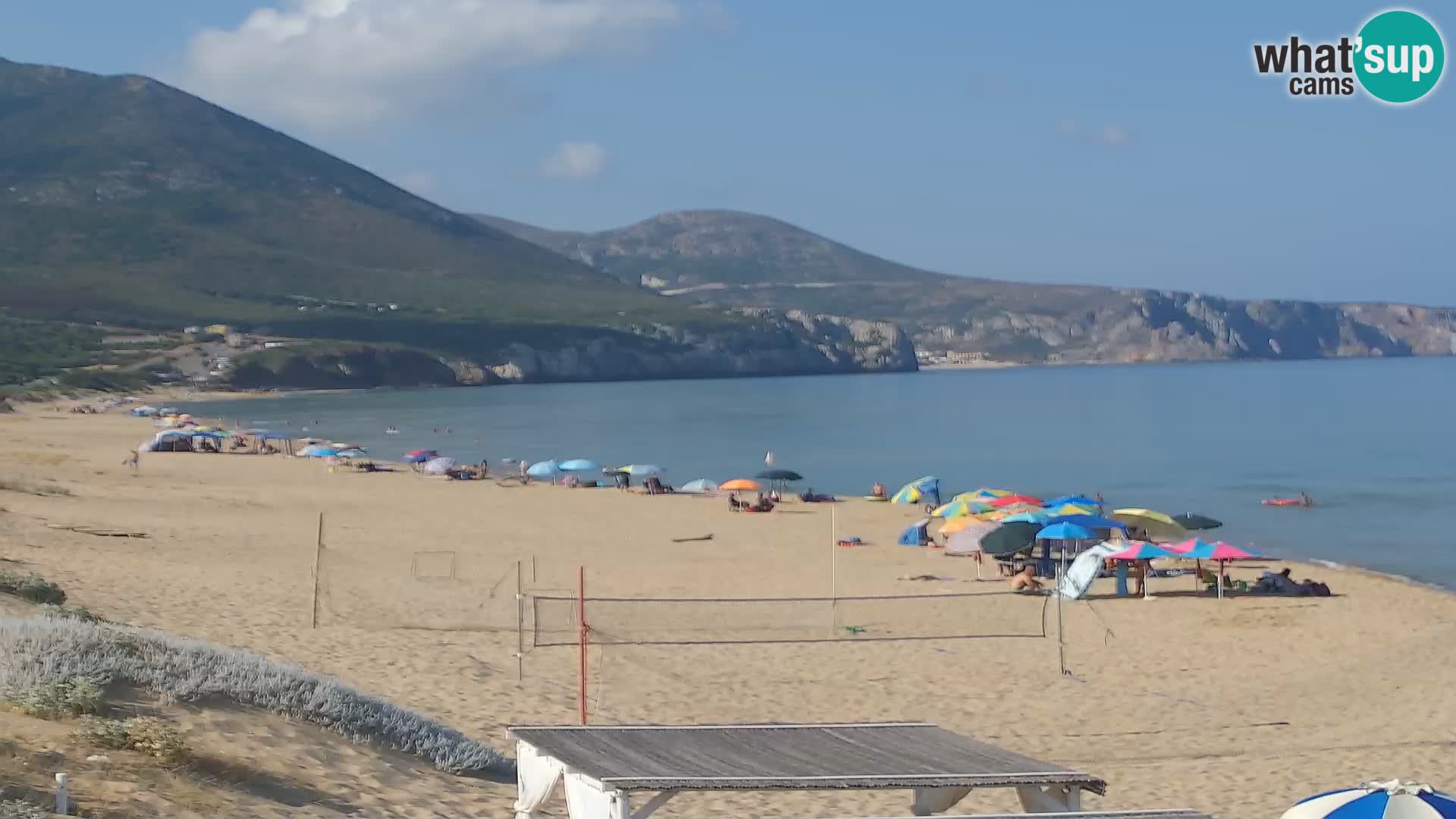 Webcam en direct de la plage de San Nicolò à Buggerru en Sardaigne – Regardez les vagues et le coucher de soleil