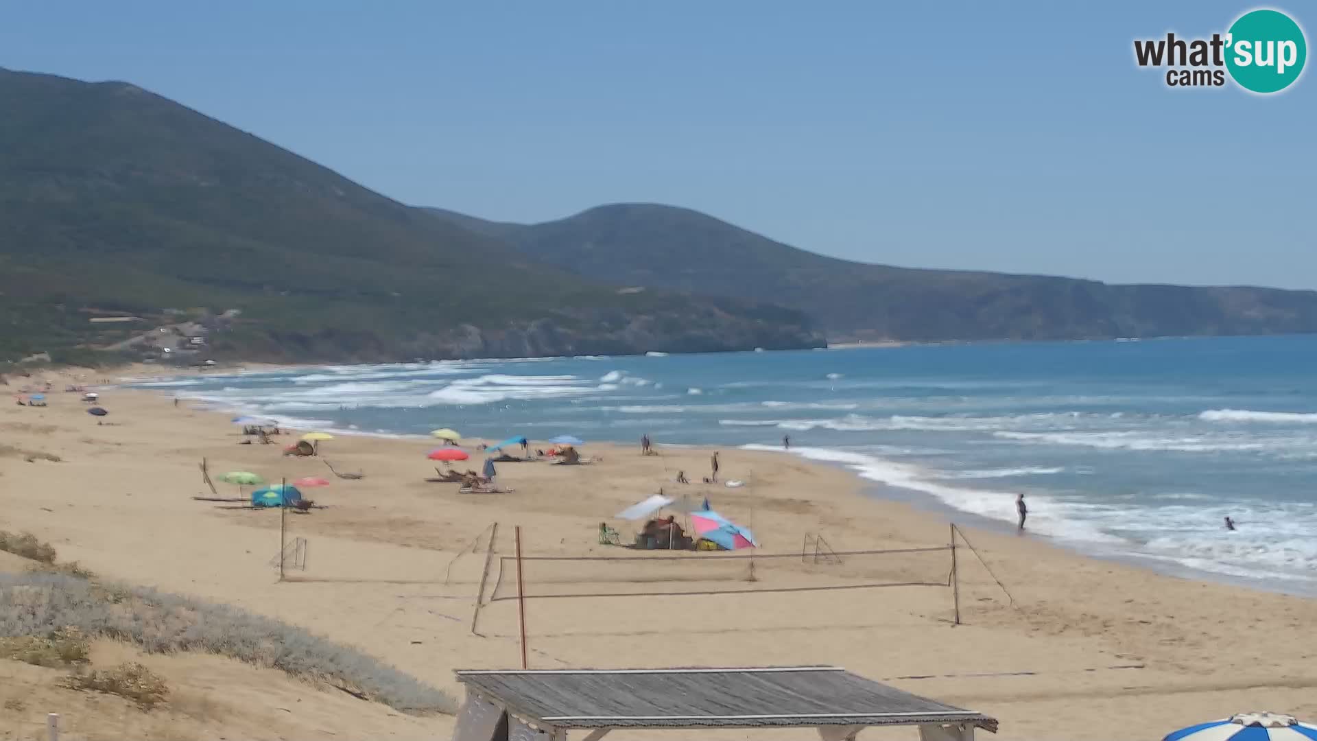 Webcam en direct de la plage de San Nicolò à Buggerru en Sardaigne – Regardez les vagues et le coucher de soleil
