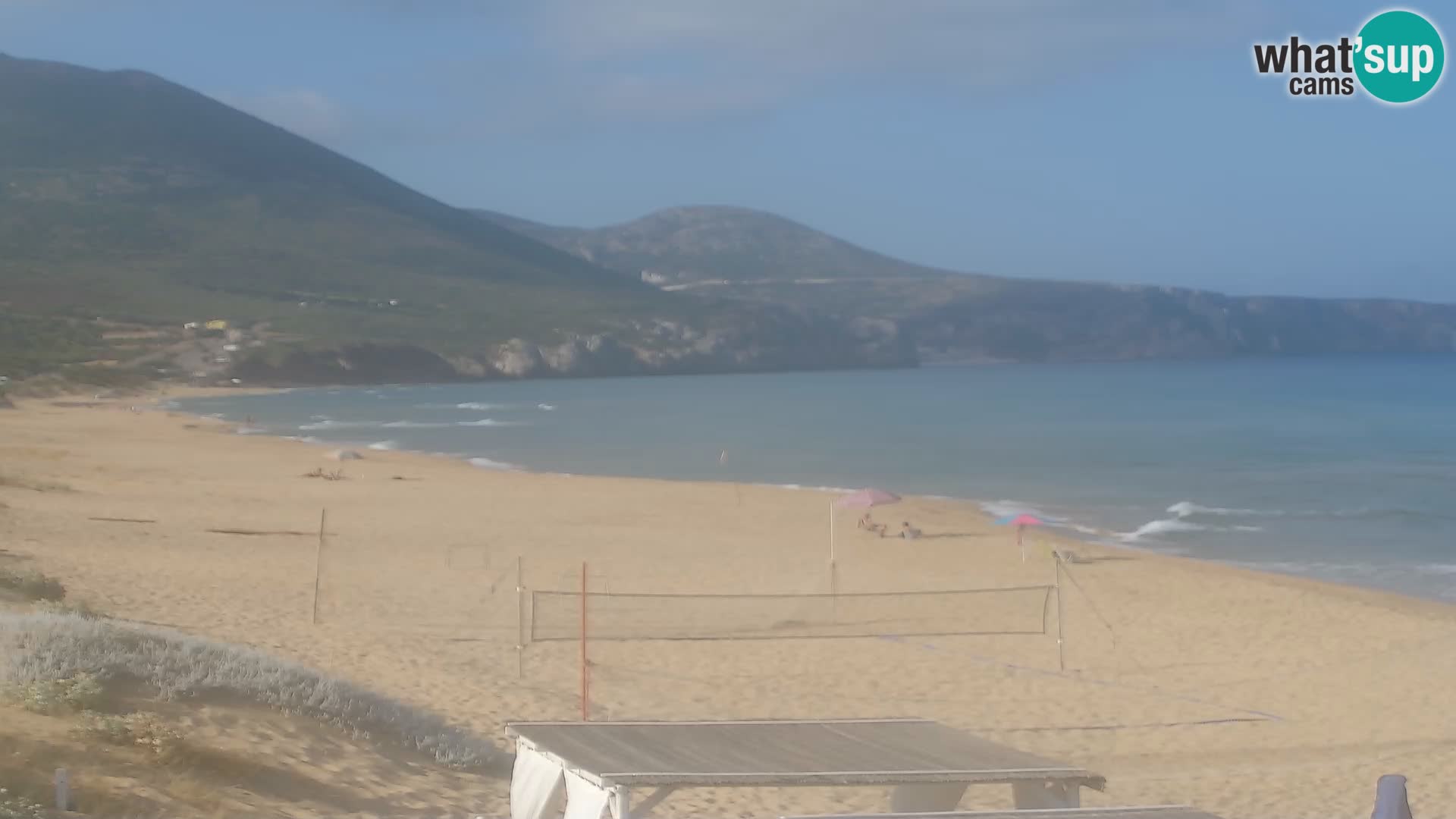 Webcam en direct de la plage de San Nicolò à Buggerru en Sardaigne – Regardez les vagues et le coucher de soleil
