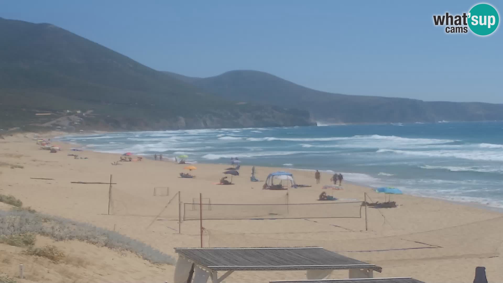 Spiaggia di San Nicolò webcam a Buggerru, Sardegna – Ammira le onde e i tramonti