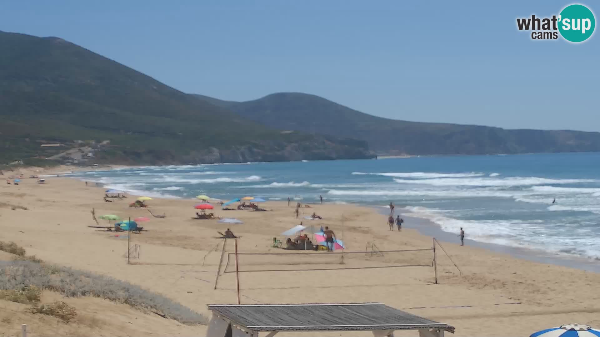 Webcam en direct de la plage de San Nicolò à Buggerru en Sardaigne – Regardez les vagues et le coucher de soleil