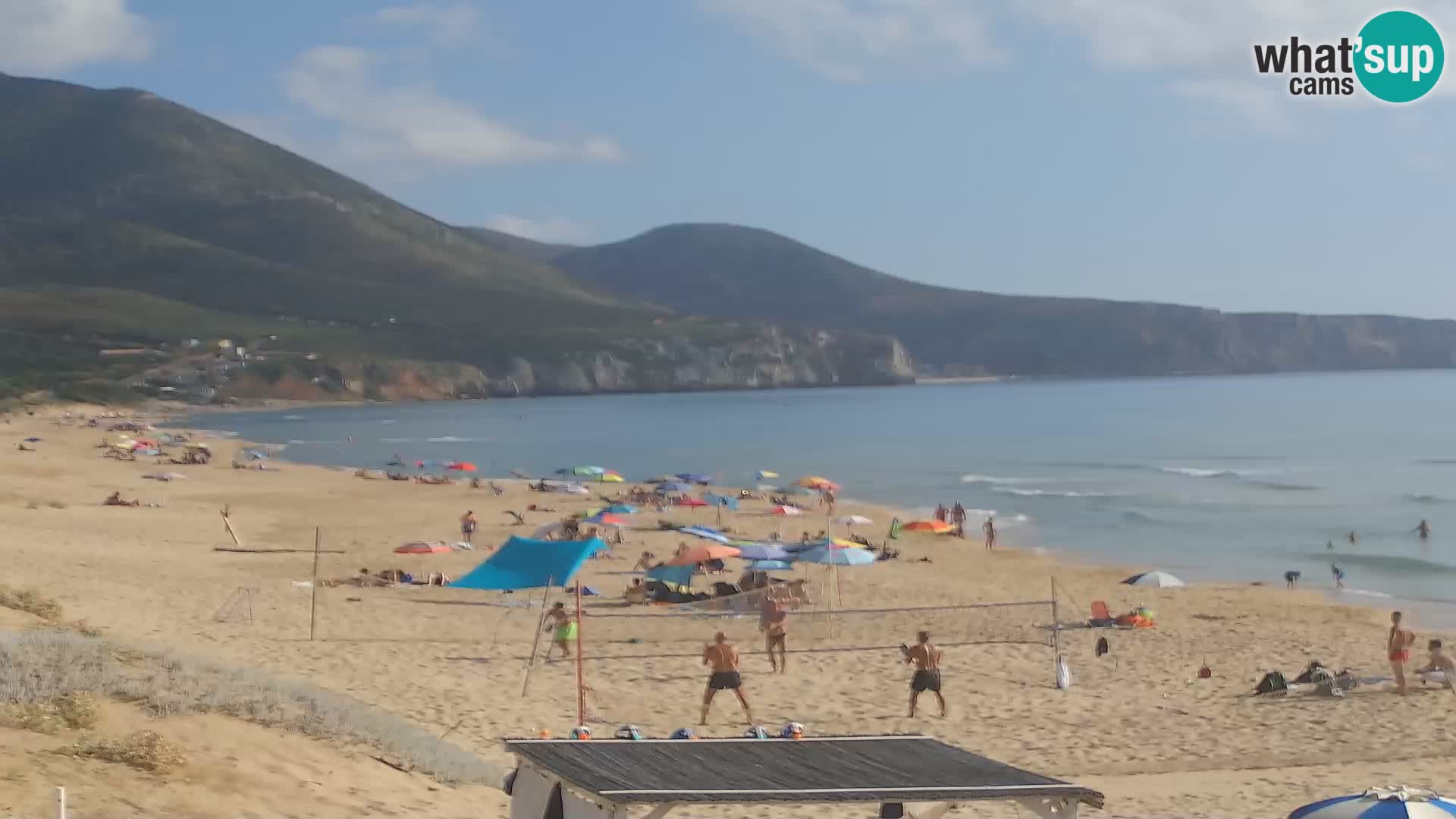Webcam en direct de la plage de San Nicolò à Buggerru en Sardaigne – Regardez les vagues et le coucher de soleil