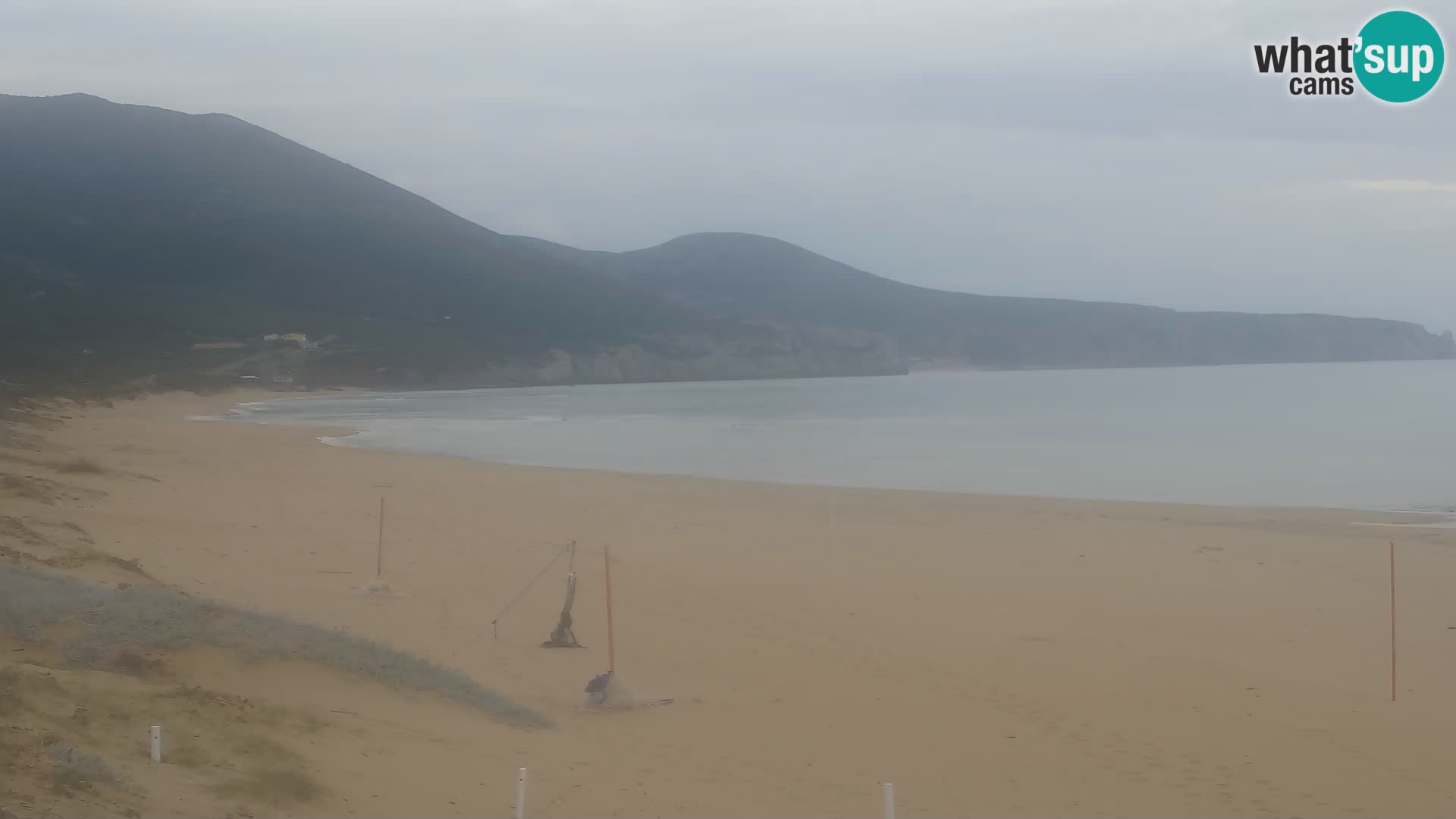 Live-Webcam am Strand von San Nicolò in Buggerru, Sardinien – Beobachten Sie die Wellen und den Sonnenuntergang