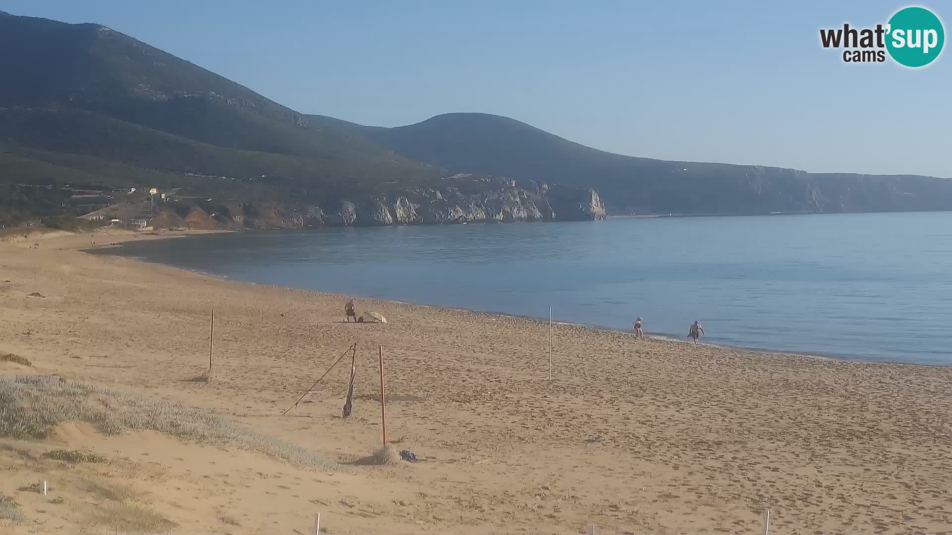 Live-Webcam am Strand von San Nicolò in Buggerru, Sardinien – Beobachten Sie die Wellen und den Sonnenuntergang