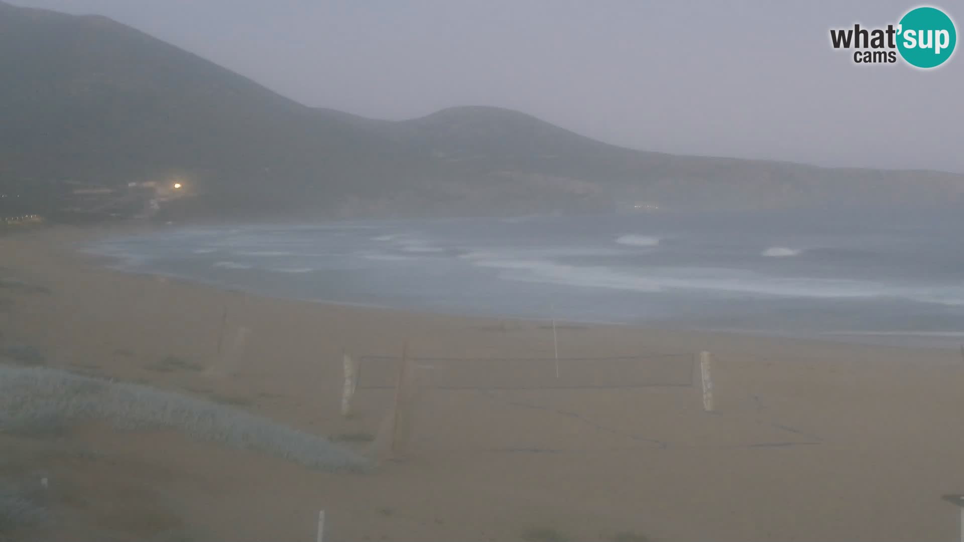 Live-Webcam am Strand von San Nicolò in Buggerru, Sardinien – Beobachten Sie die Wellen und den Sonnenuntergang