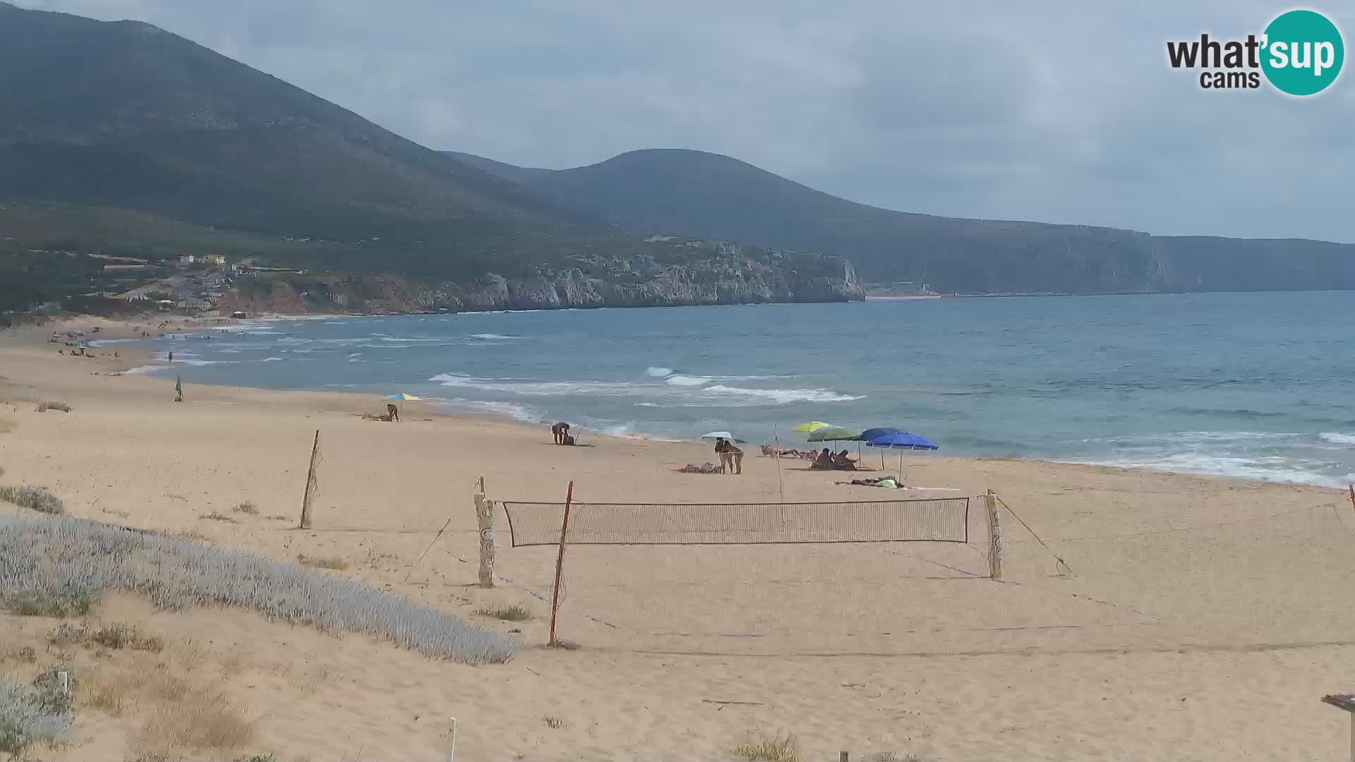 Webcam en direct de la plage de San Nicolò à Buggerru en Sardaigne – Regardez les vagues et le coucher de soleil