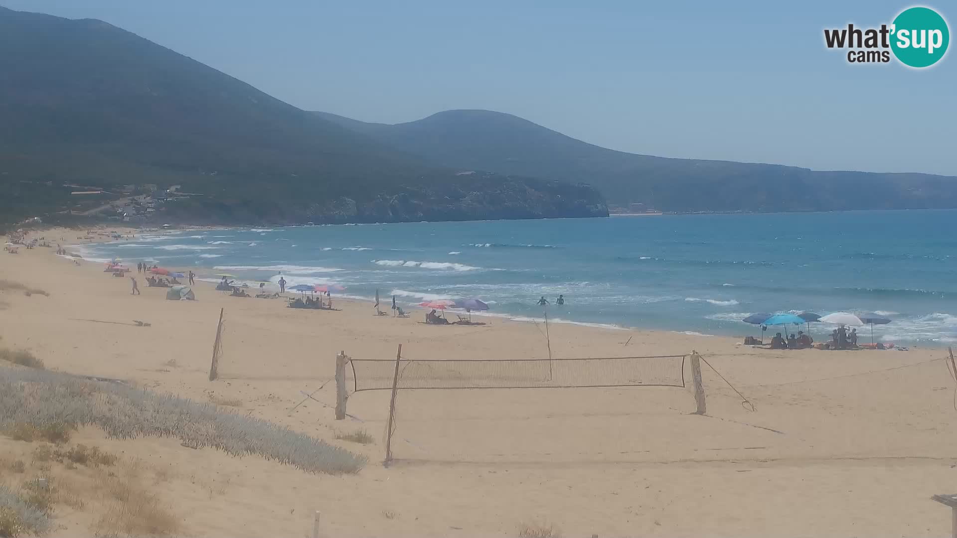 Spletna kamera plaže San Nicolò v Buggerruju, Sardinija – uživajte v valovih in sončnih zahodih