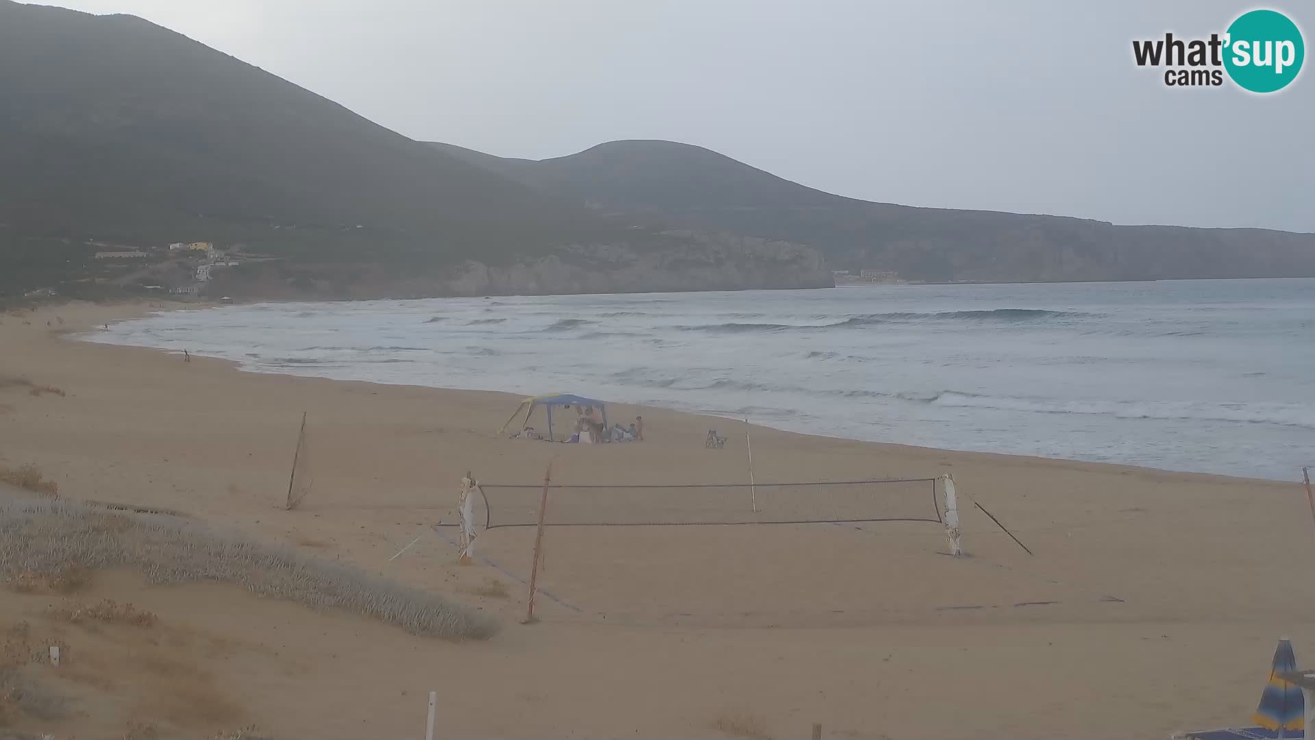 Live-Webcam am Strand von San Nicolò in Buggerru, Sardinien – Beobachten Sie die Wellen und den Sonnenuntergang