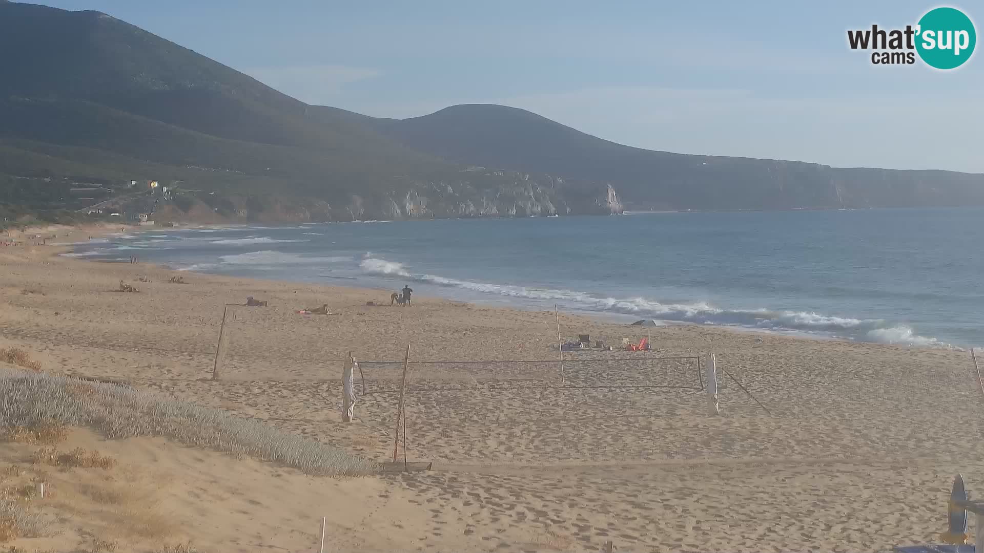 Live-Webcam am Strand von San Nicolò in Buggerru, Sardinien – Beobachten Sie die Wellen und den Sonnenuntergang