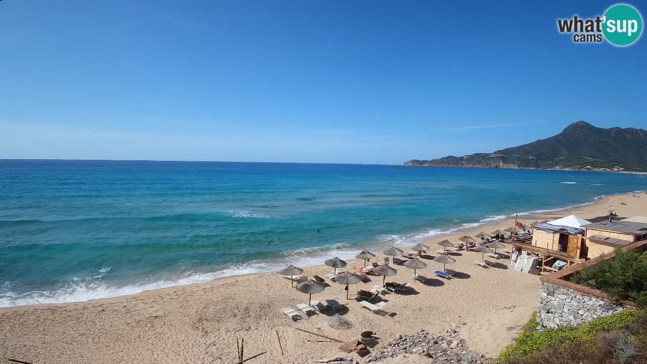 Spiaggia San Nicolò Buggerru webcam | Sardegna