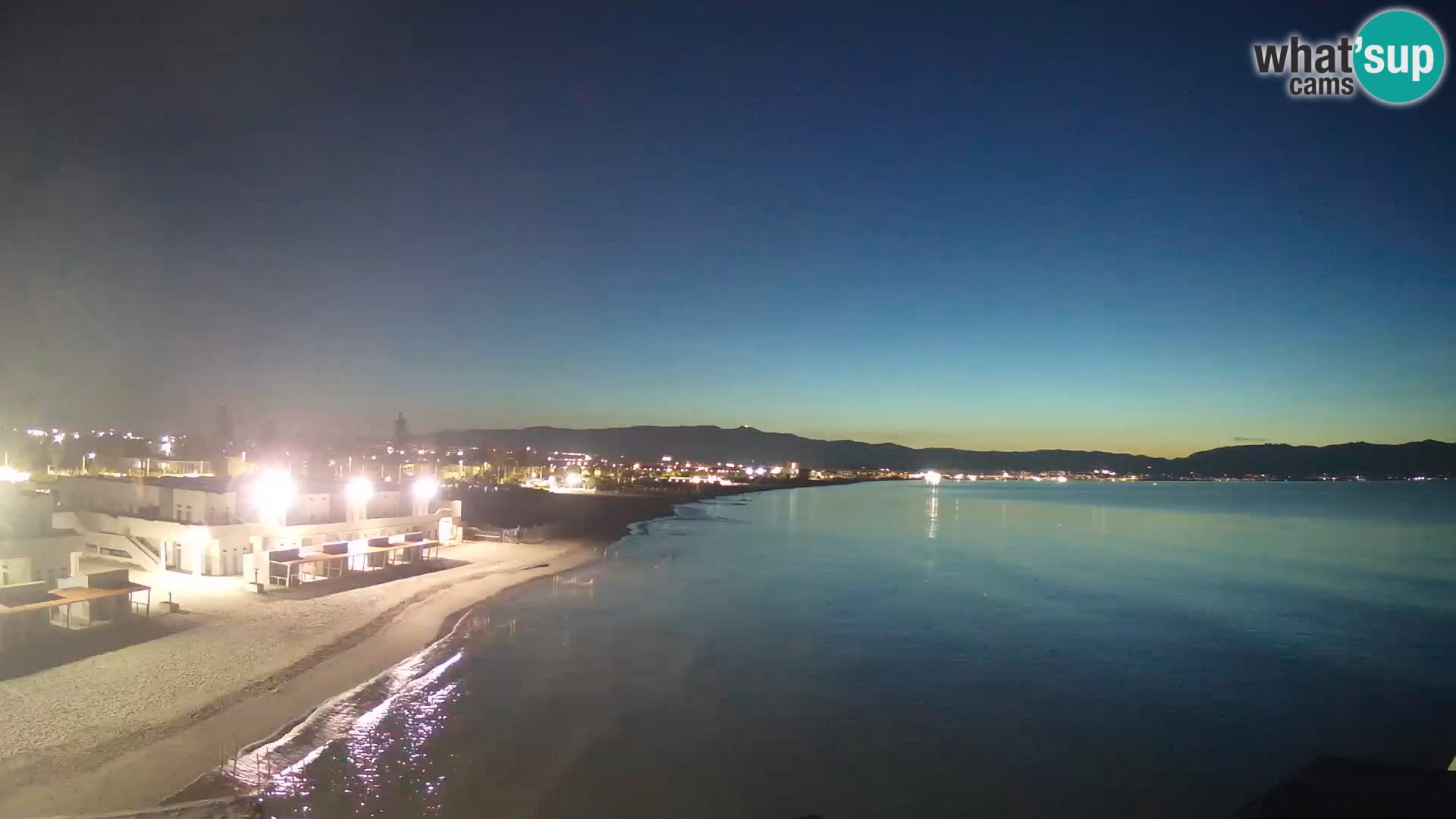Webcam en direct Golfe de Cagliari – Plage du Poetto – Sardaigne
