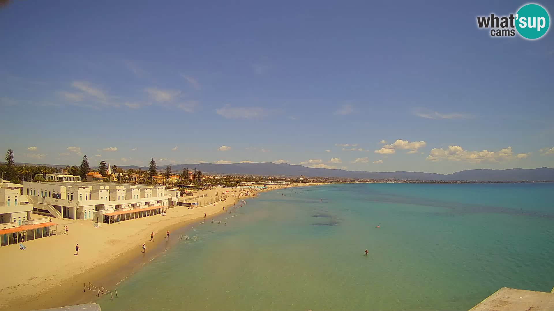 Web kamera uživo Cagliarski zaljev – plaža Poetto – Sardinija