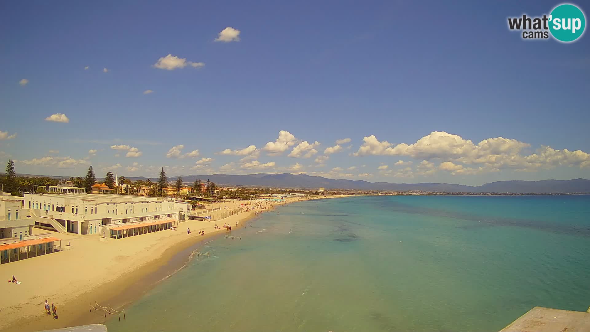 Web kamera uživo Cagliarski zaljev – plaža Poetto – Sardinija
