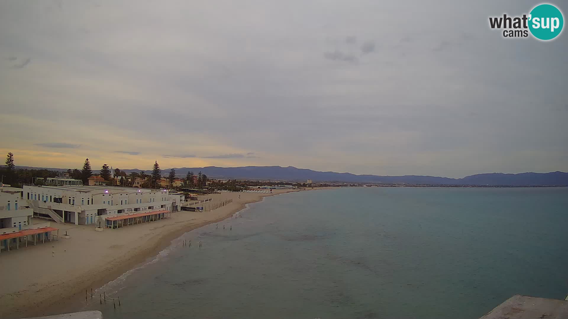 Webcam en direct Golfe de Cagliari – Plage du Poetto – Sardaigne