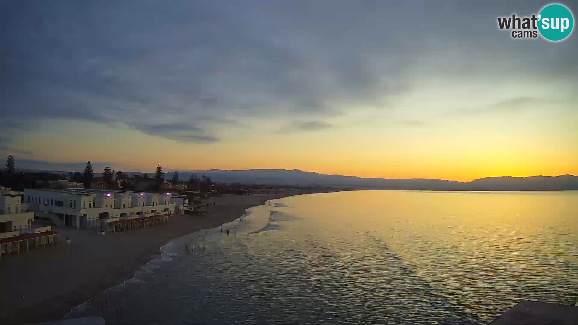 Webcam en direct Golfe de Cagliari – Plage du Poetto – Sardaigne
