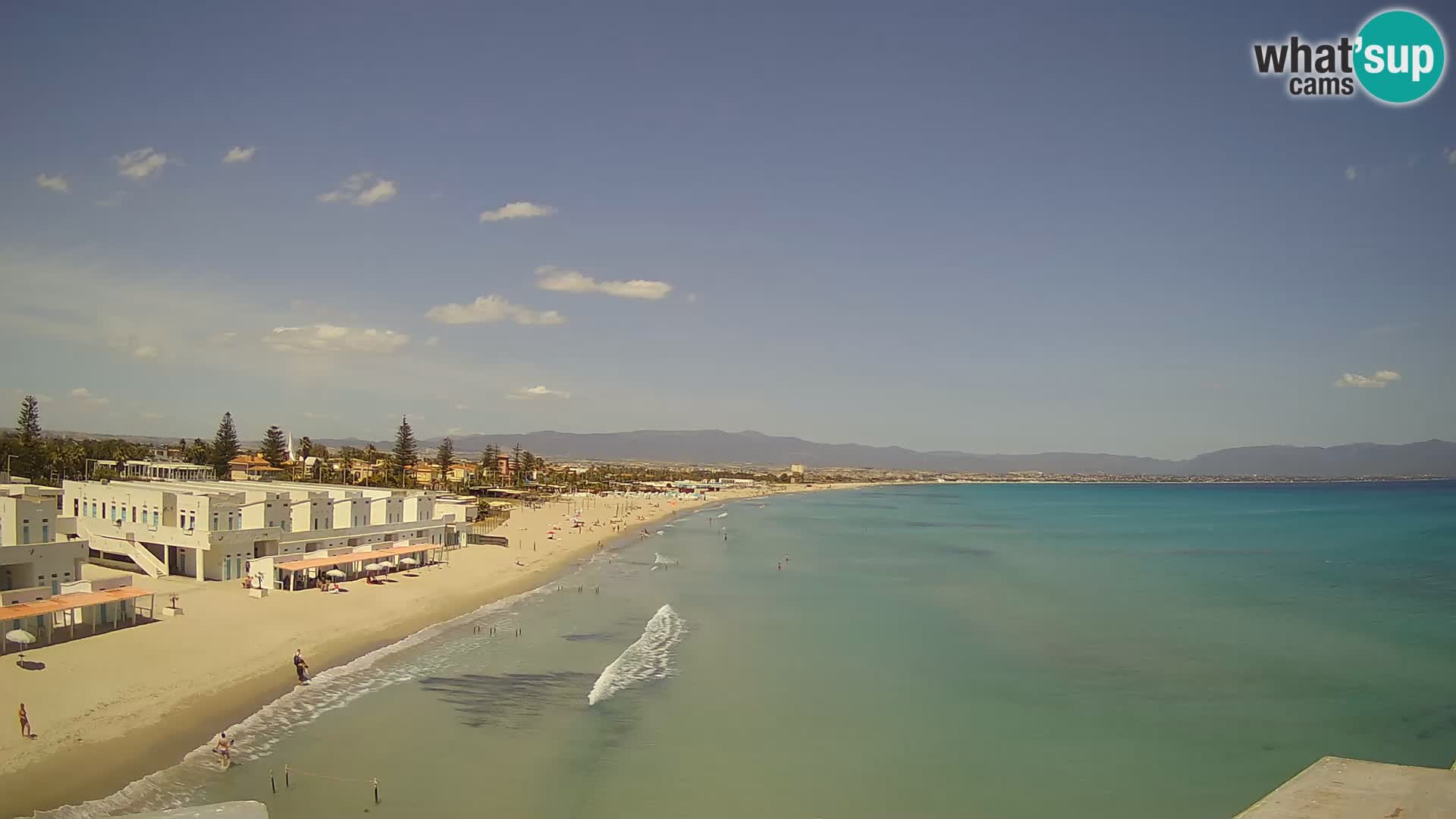Web kamera uživo Cagliarski zaljev – plaža Poetto – Sardinija